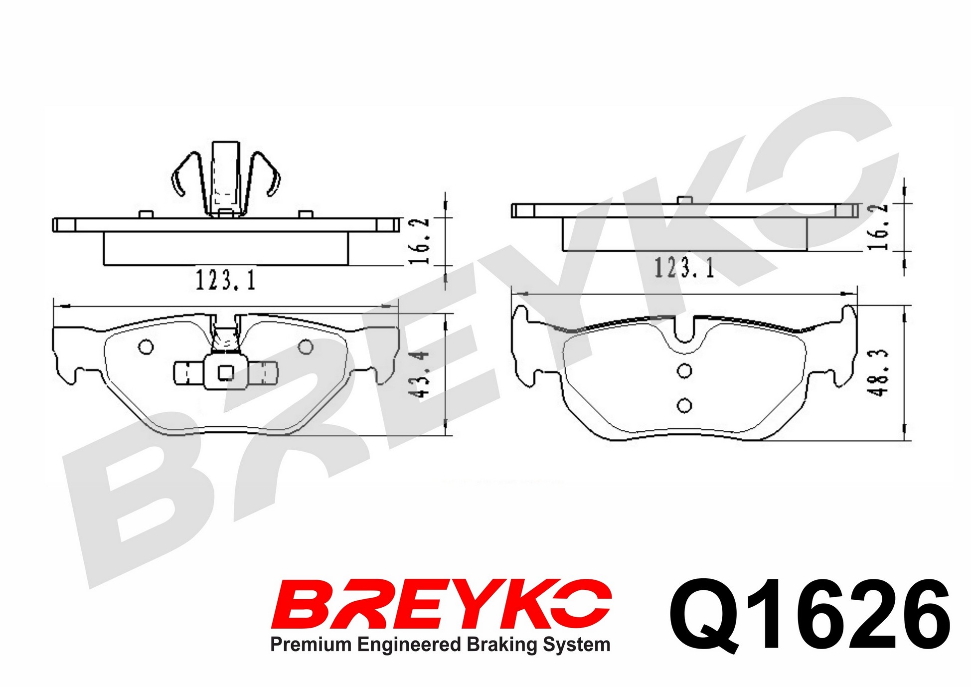 DAVID VASCO Q1626 BREYKO PREMIUM Brake Pad Set, disc brake