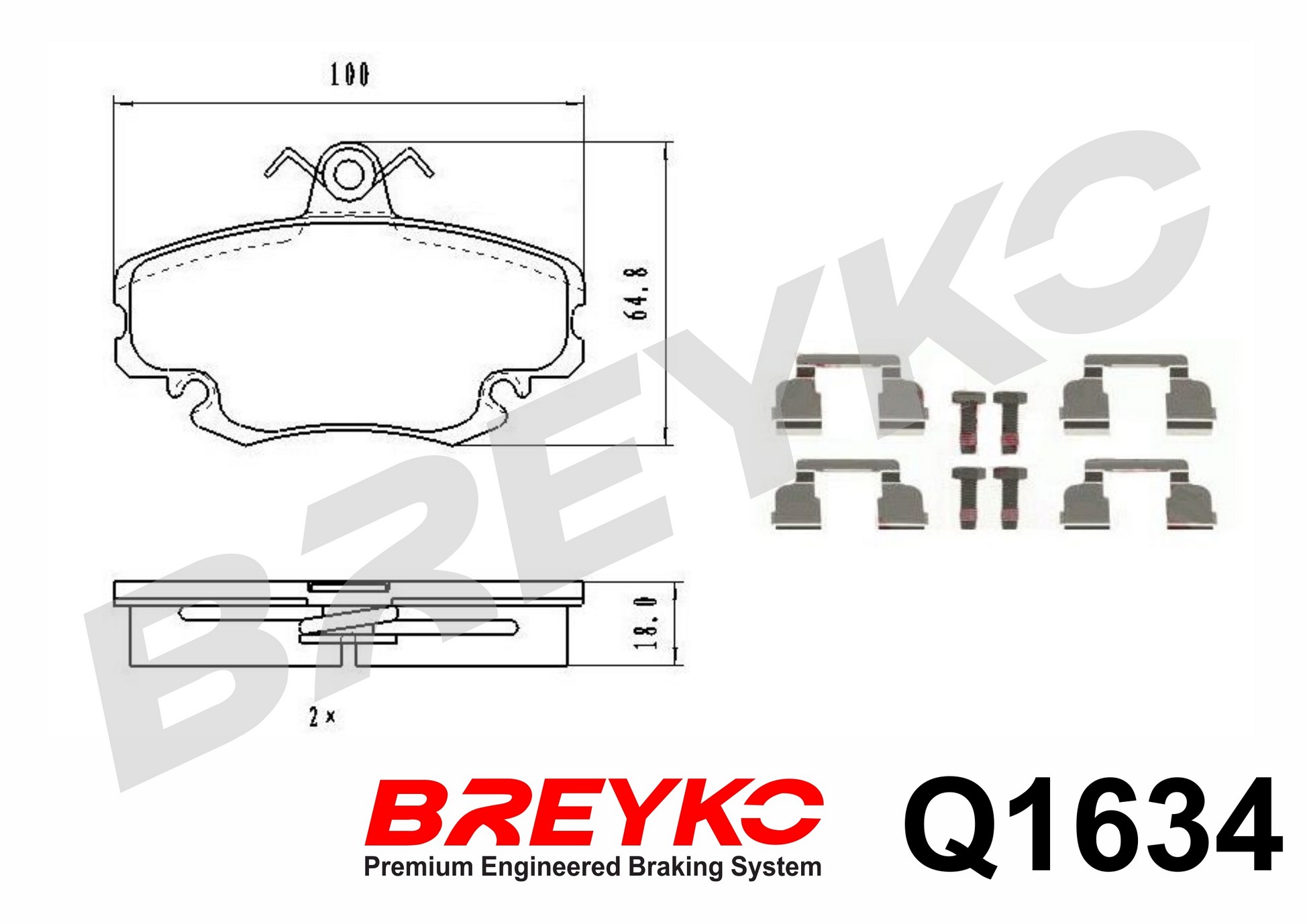 DAVID VASCO Q1634 BREYKO PREMIUM Brake Pad Set, disc brake