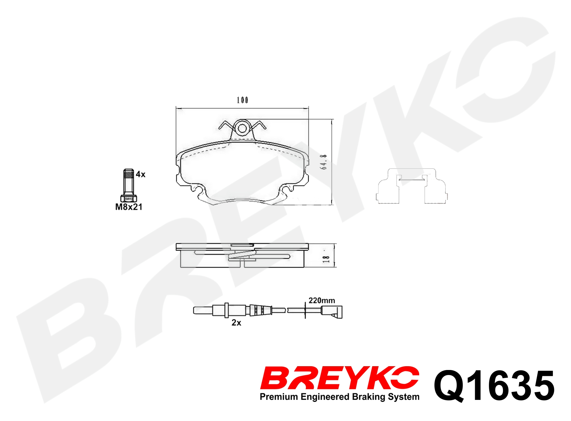 DAVID VASCO Q1635 BREYKO PREMIUM Brake Pad Set, disc brake