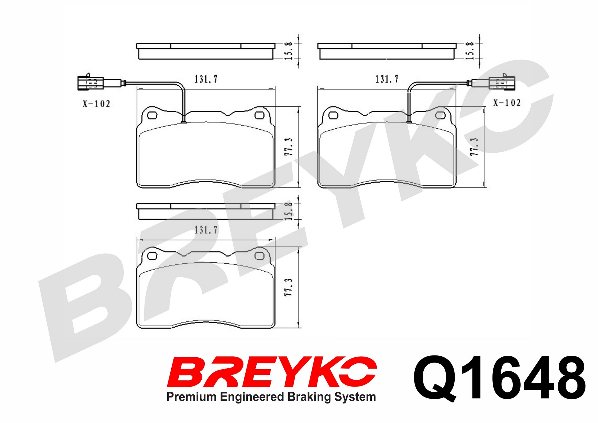 DAVID VASCO Q1648 BREYKO PREMIUM Brake Pad Set, disc brake