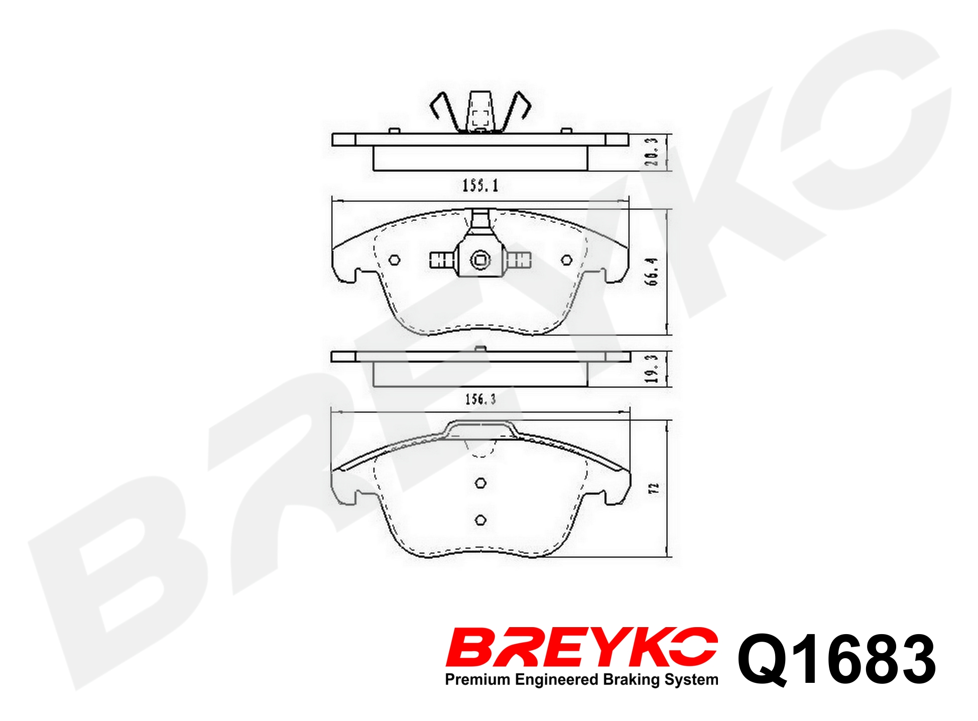 DAVID VASCO Q1683 BREYKO PREMIUM Brake Pad Set, disc brake