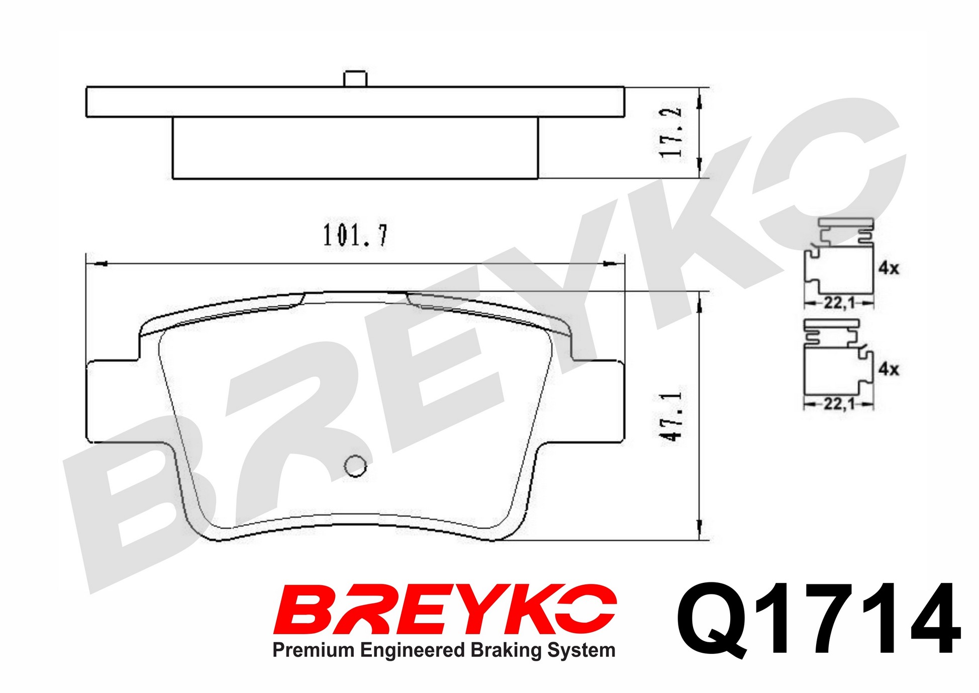 DAVID VASCO Q1714 BREYKO PREMIUM Brake Pad Set, disc brake