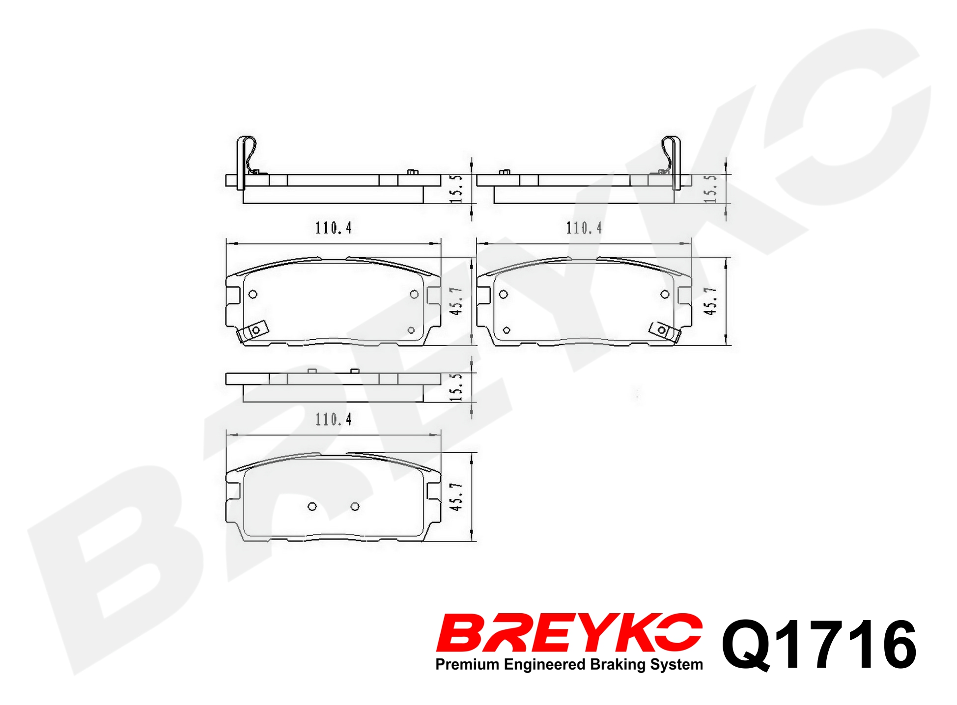 DAVID VASCO Q1716 BREYKO PREMIUM Brake Pad Set, disc brake