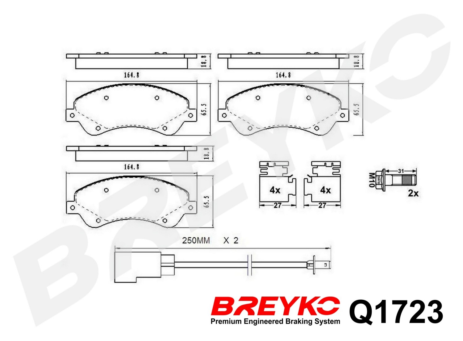 DAVID VASCO Q1723 BREYKO PREMIUM Brake Pad Set, disc brake
