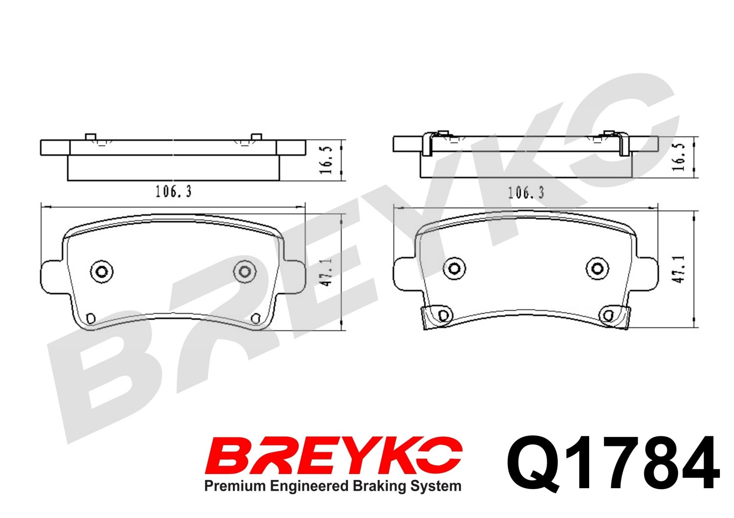DAVID VASCO Q1784 BREYKO PREMIUM Brake Pad Set, disc brake