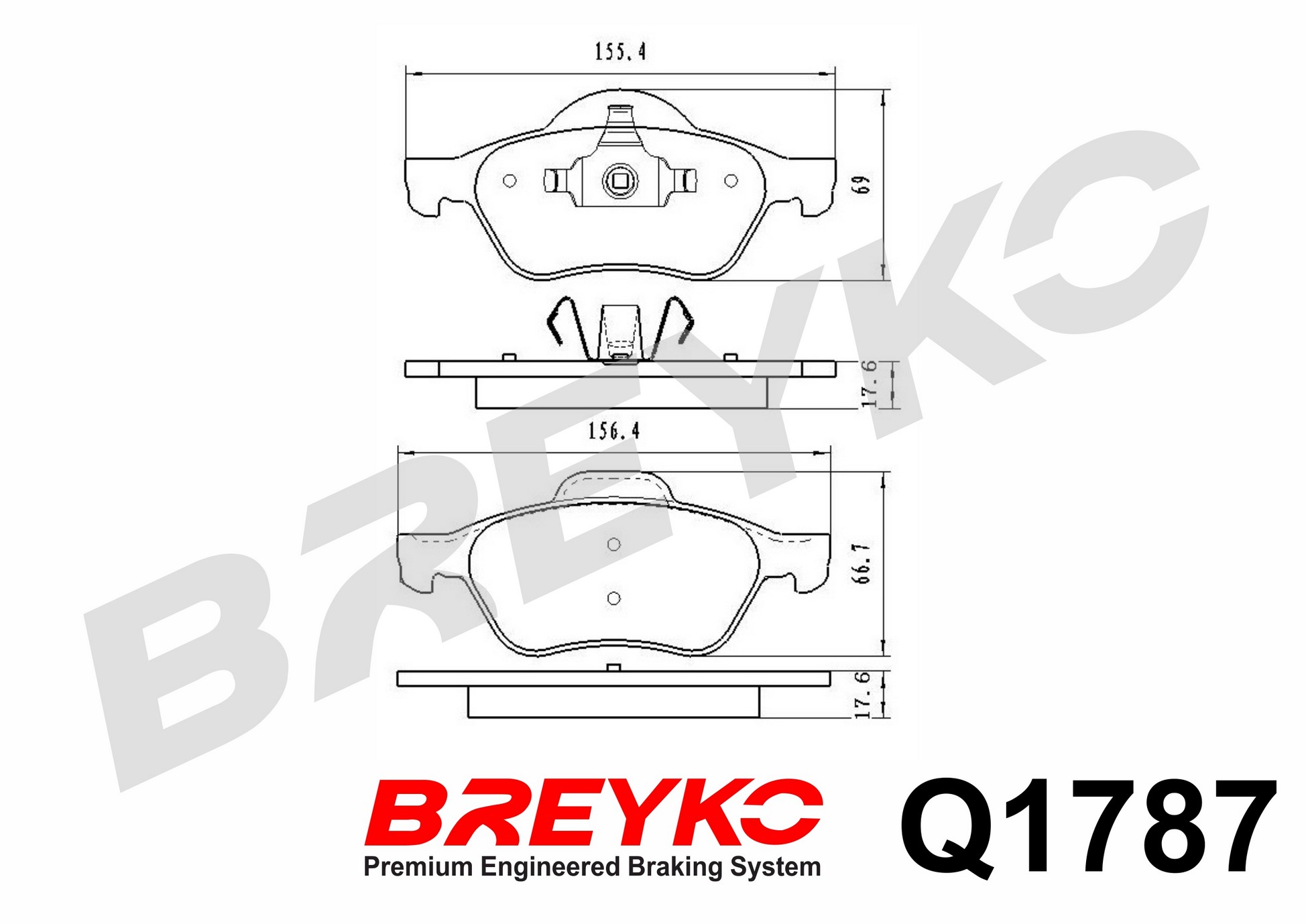 DAVID VASCO Q1787 BREYKO PREMIUM Brake Pad Set, disc brake