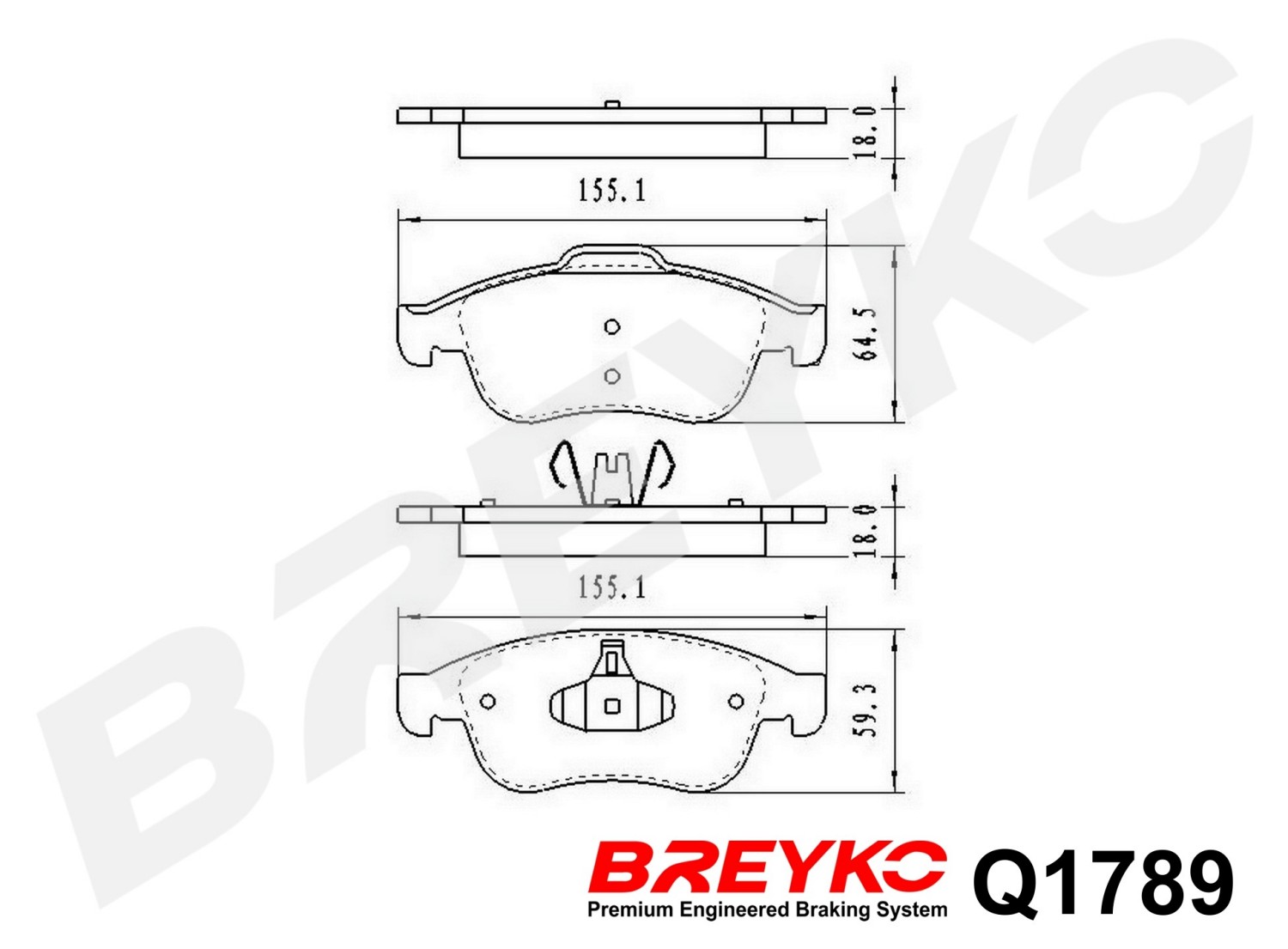 DAVID VASCO Q1789 BREYKO PREMIUM Brake Pad Set, disc brake