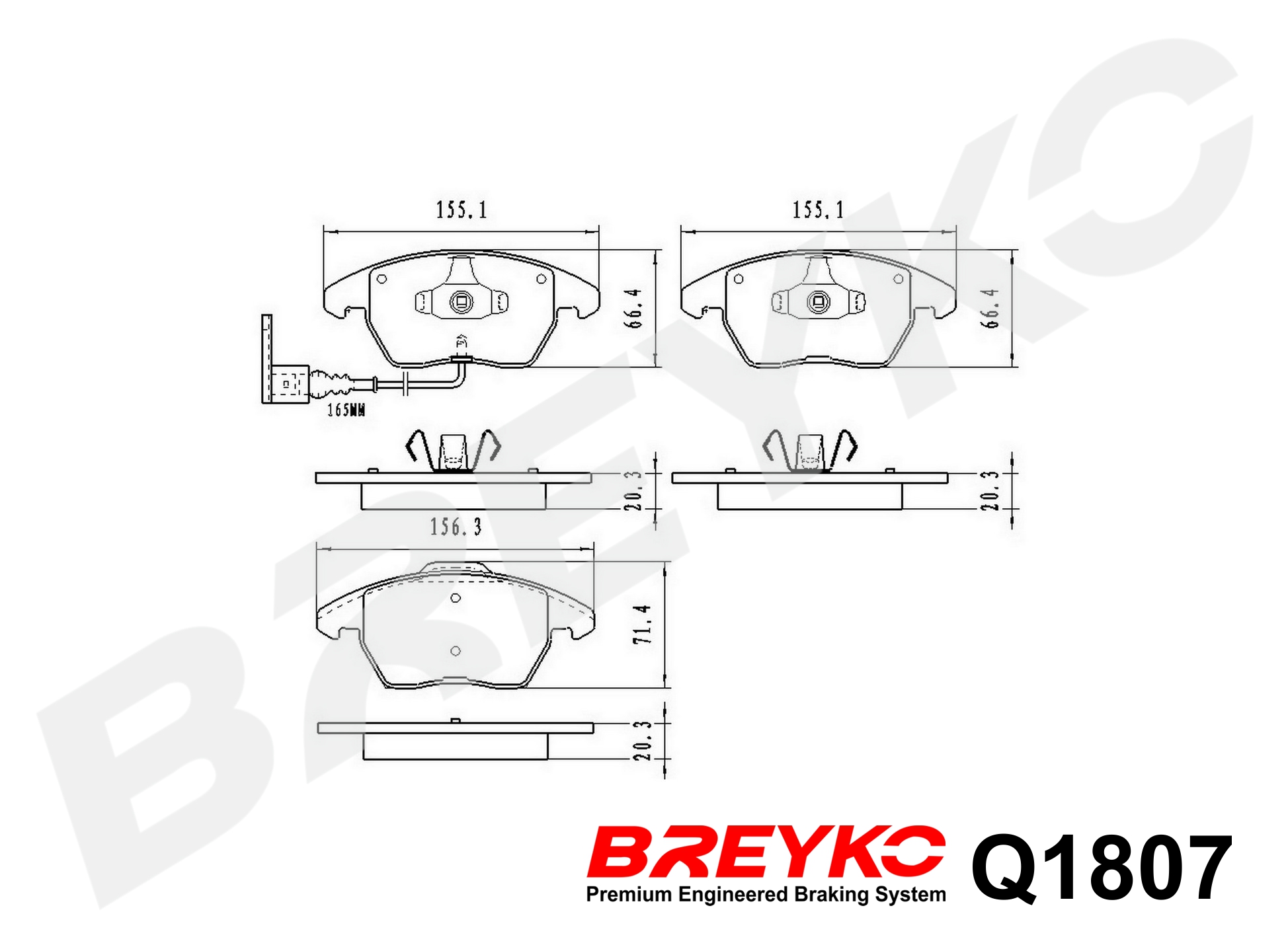 DAVID VASCO Q1807 BREYKO PREMIUM Brake Pad Set, disc brake