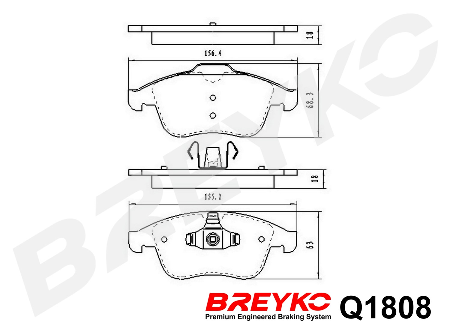 DAVID VASCO Q1808 BREYKO PREMIUM Brake Pad Set, disc brake
