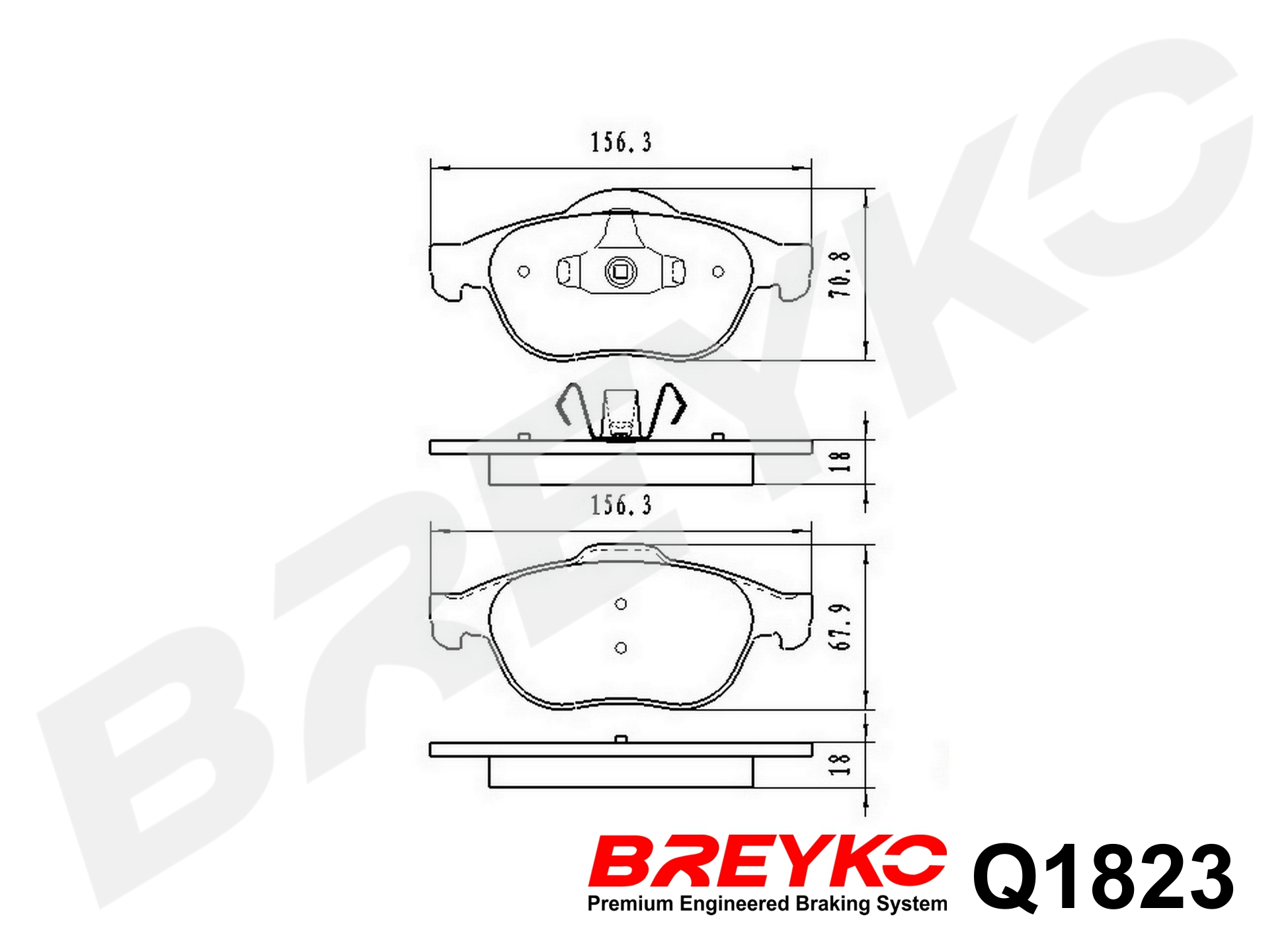 DAVID VASCO Q1823 BREYKO PREMIUM Brake Pad Set, disc brake