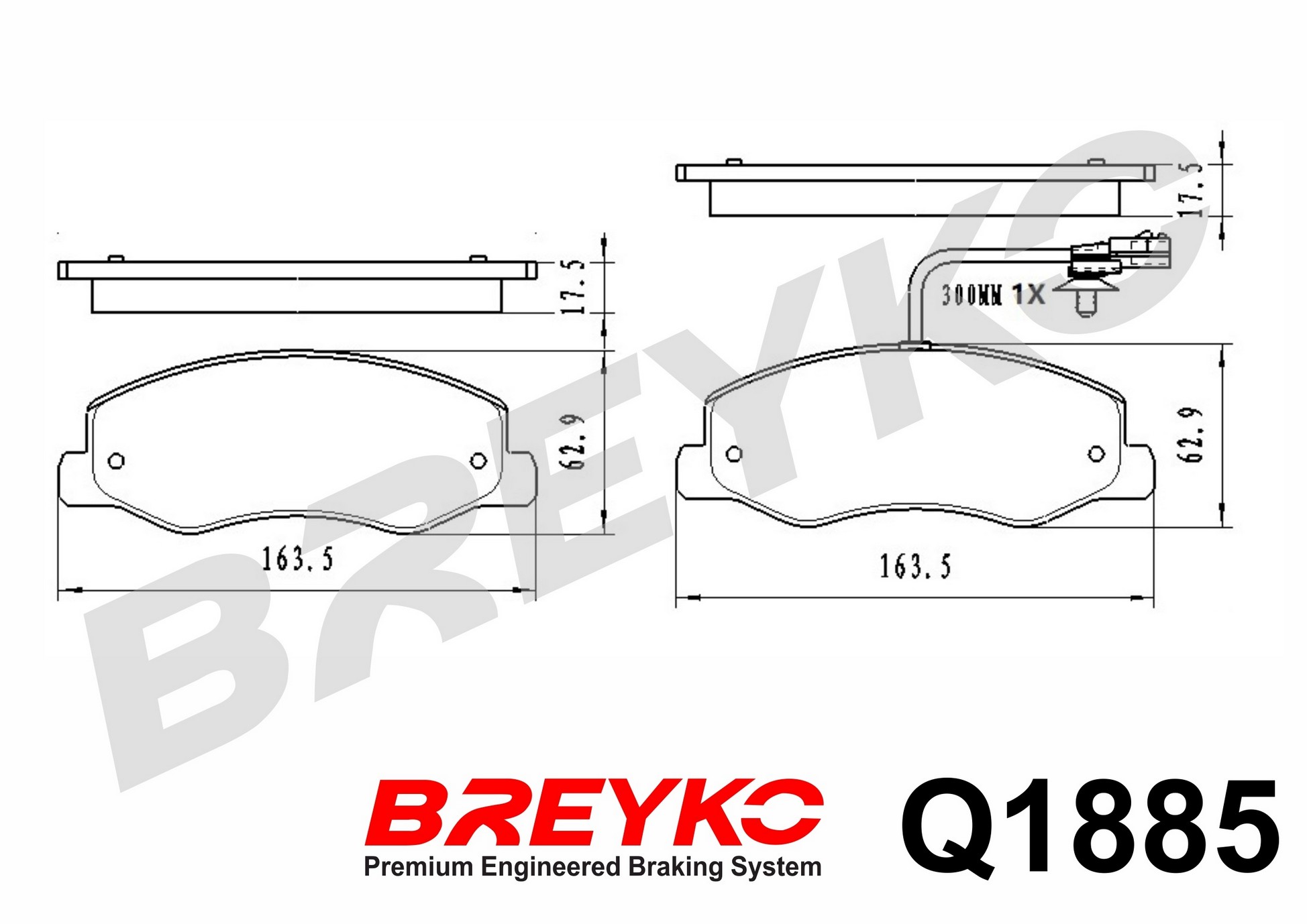 DAVID VASCO Q1885 BREYKO PREMIUM Brake Pad Set, disc brake