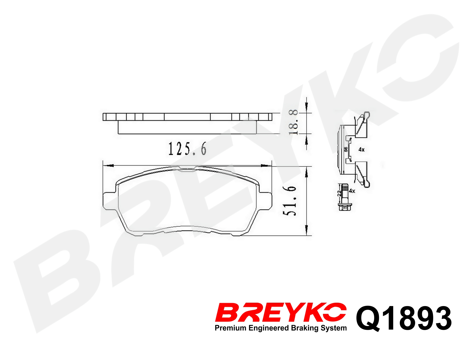 DAVID VASCO Q1893 BREYKO PREMIUM Brake Pad Set, disc brake
