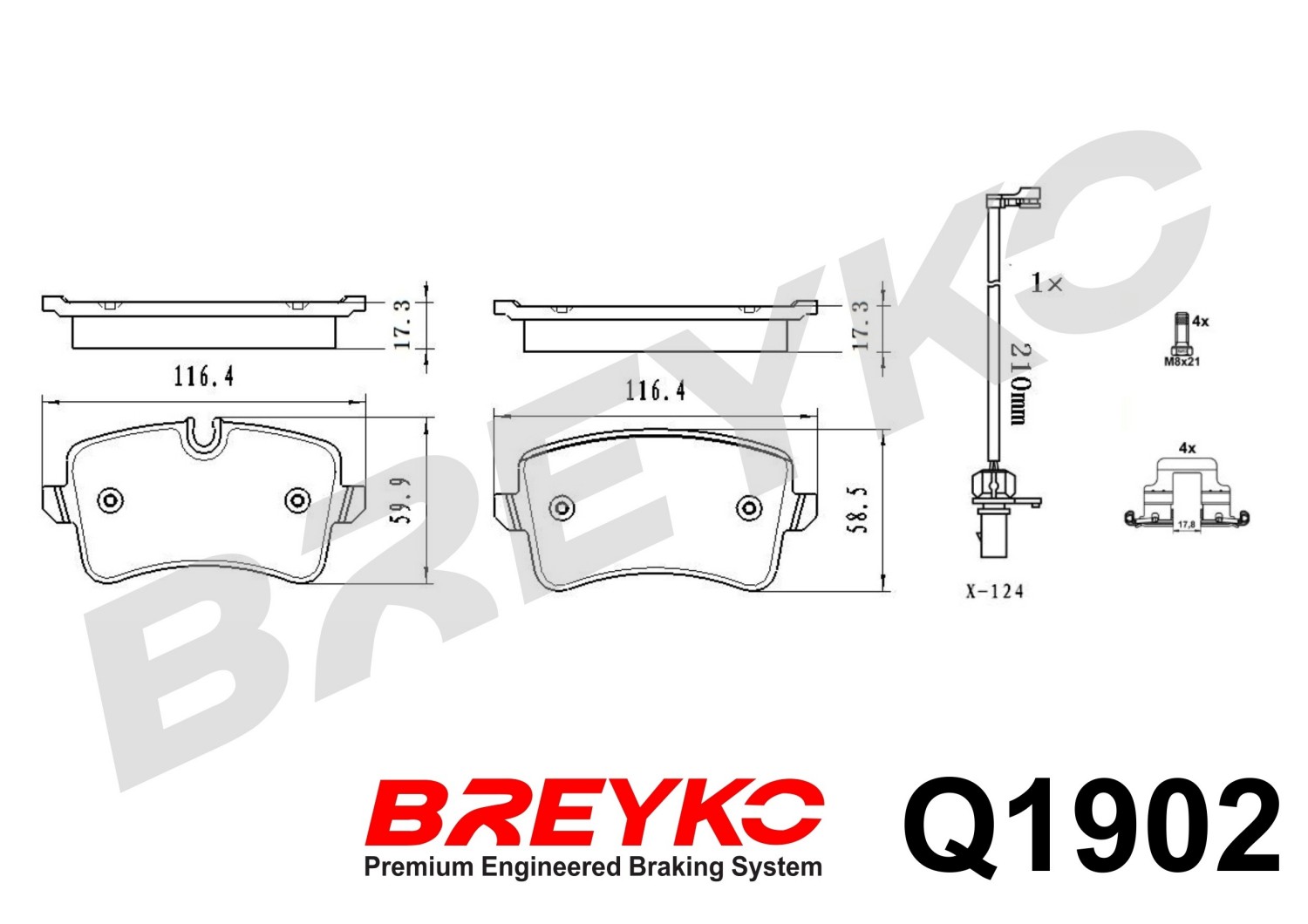DAVID VASCO Q1902 BREYKO PREMIUM Brake Pad Set, disc brake
