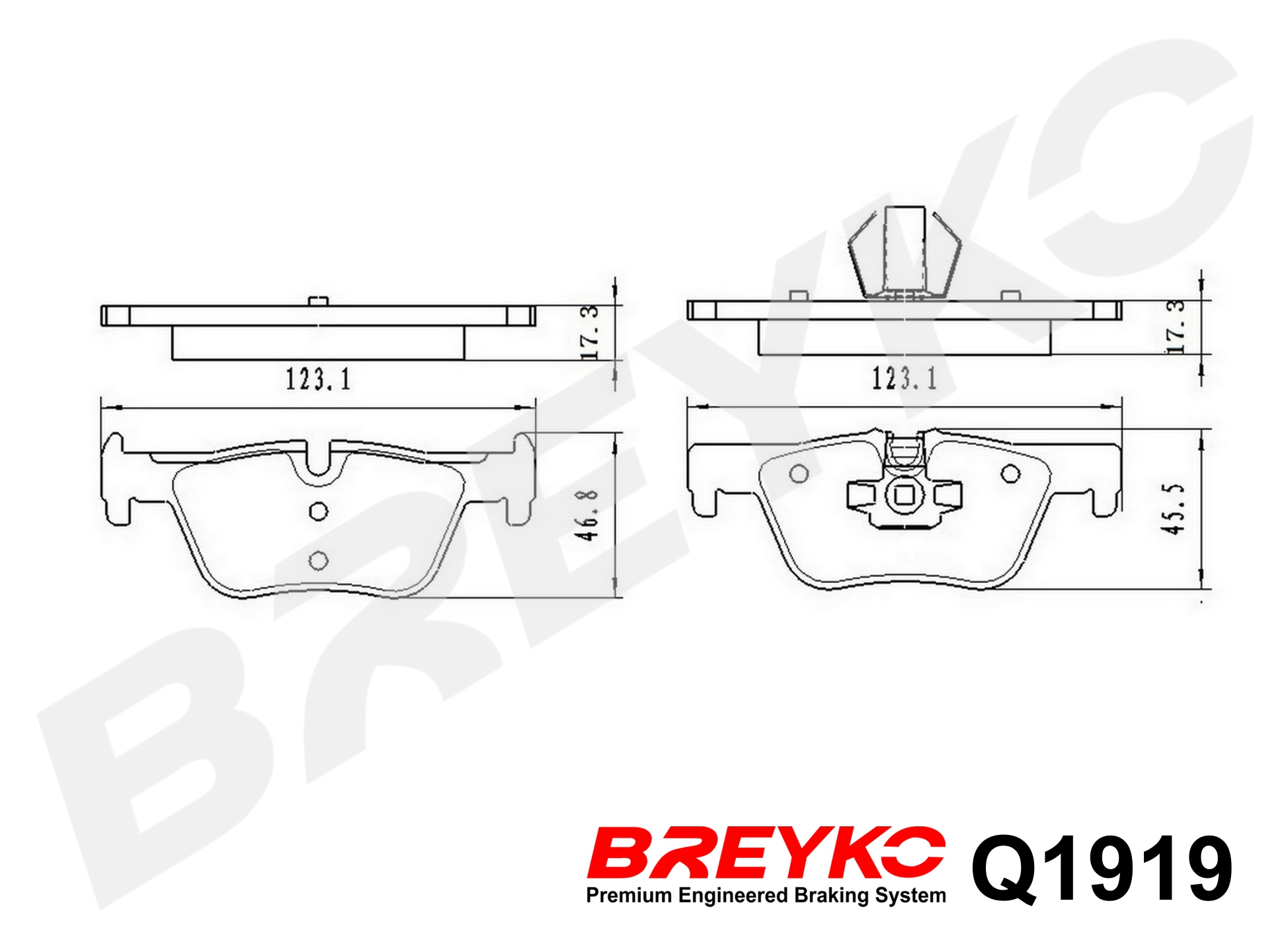 DAVID VASCO Q1919 BREYKO PREMIUM Brake Pad Set, disc brake