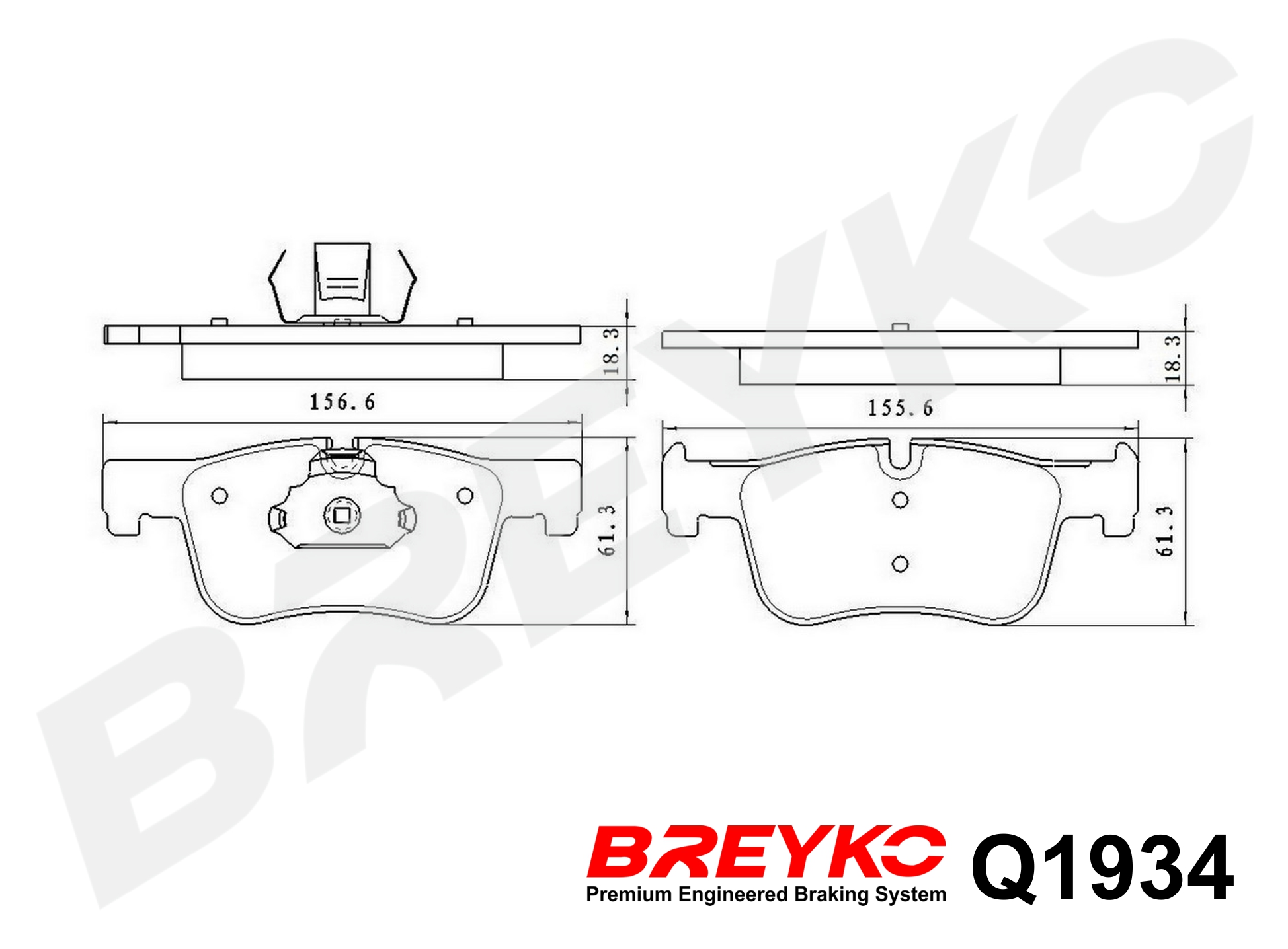 DAVID VASCO Q1934 BREYKO PREMIUM Brake Pad Set, disc brake