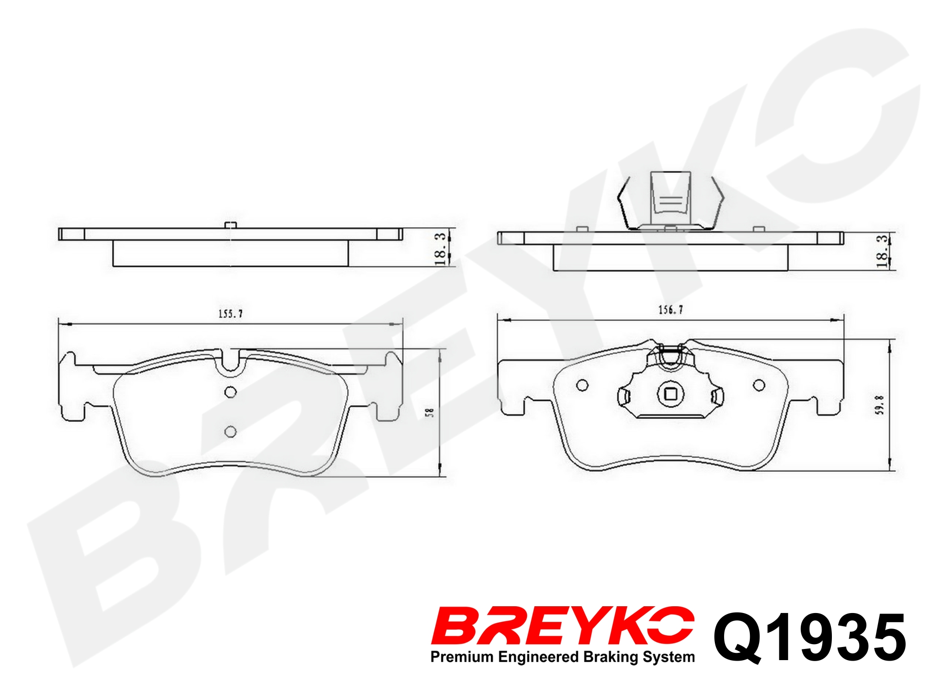 DAVID VASCO Q1935 BREYKO PREMIUM Brake Pad Set, disc brake