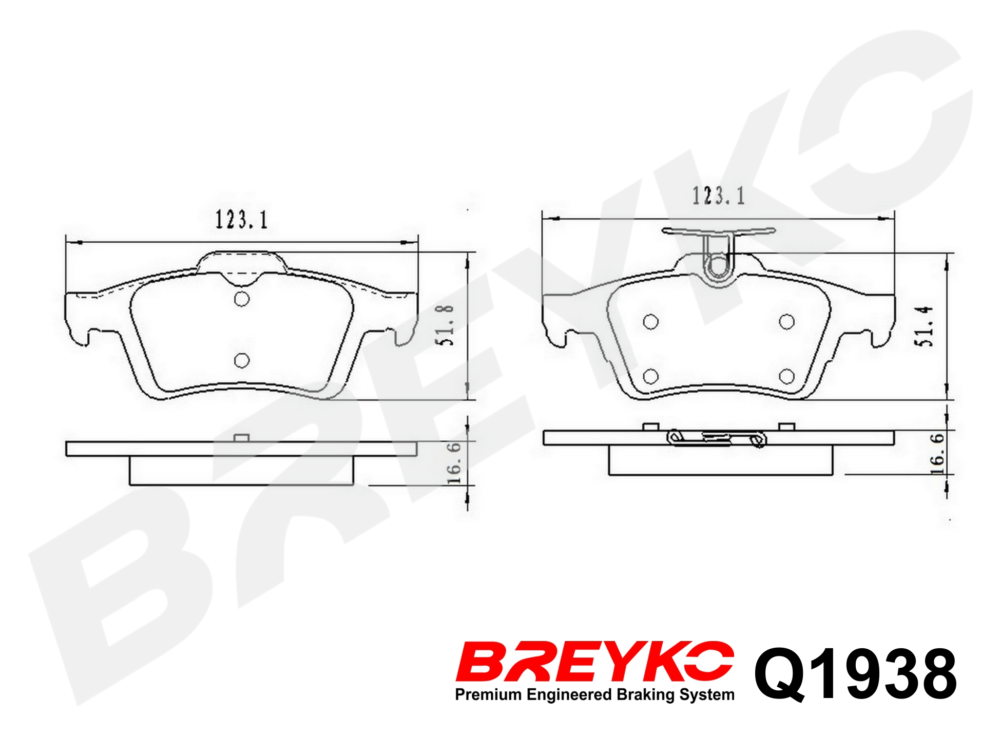 DAVID VASCO Q1938 BREYKO PREMIUM Brake Pad Set, disc brake