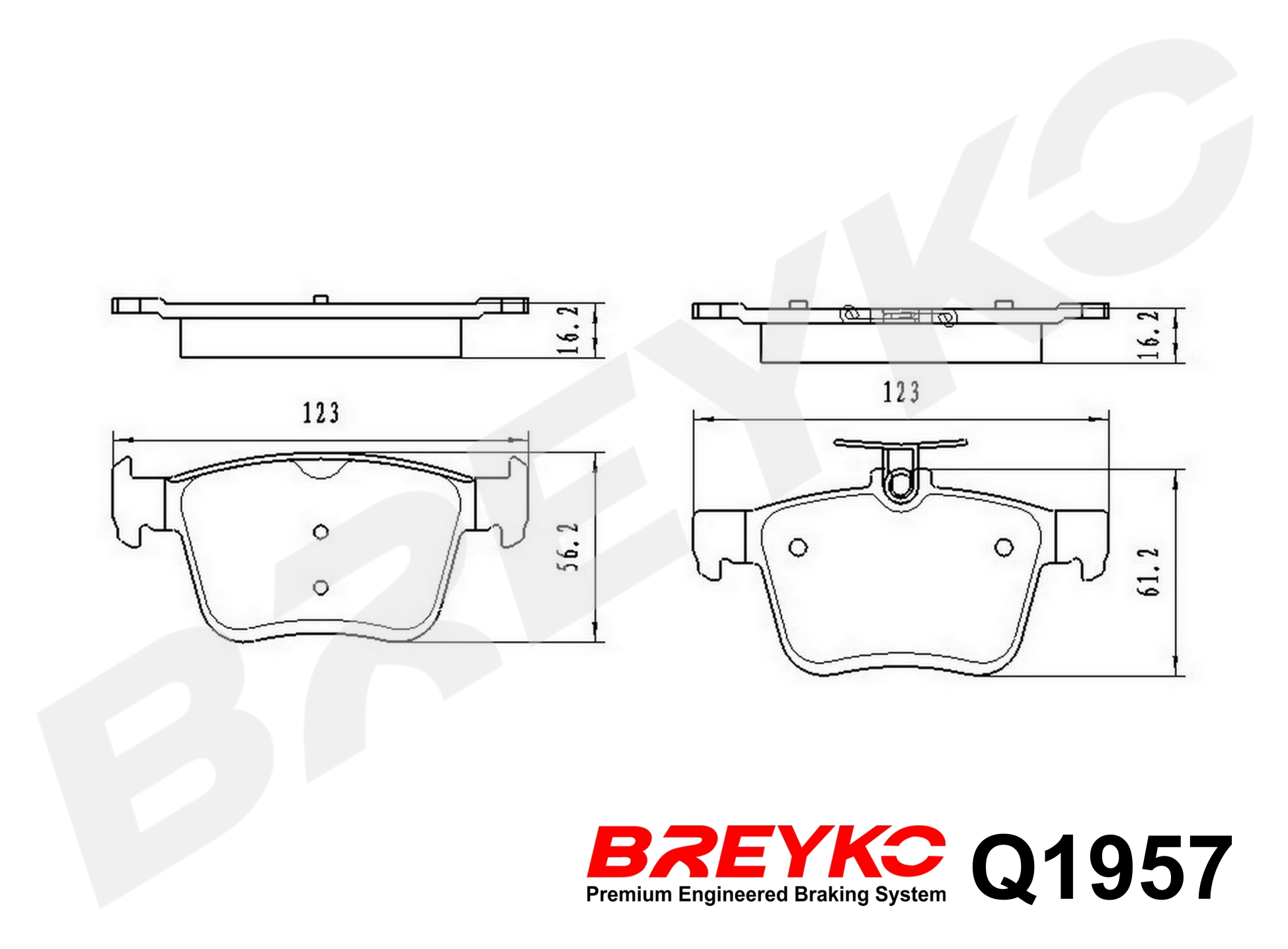 DAVID VASCO Q1957 BREYKO PREMIUM Brake Pad Set, disc brake