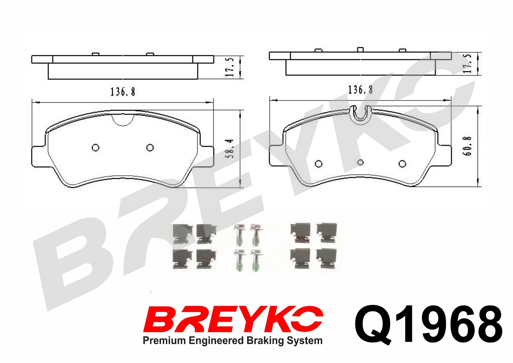 DAVID VASCO Q1968 BREYKO PREMIUM Brake Pad Set, disc brake