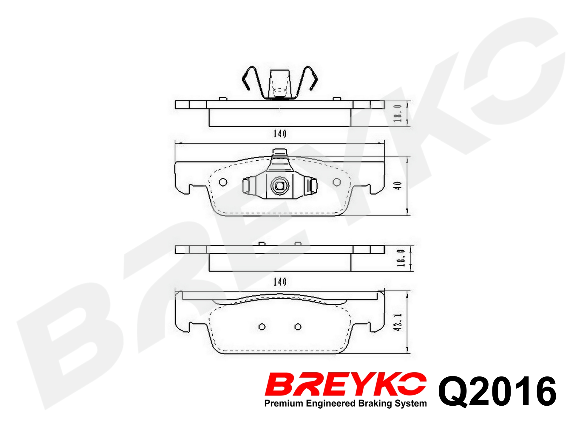 DAVID VASCO Q2016 BREYKO PREMIUM Brake Pad Set, disc brake