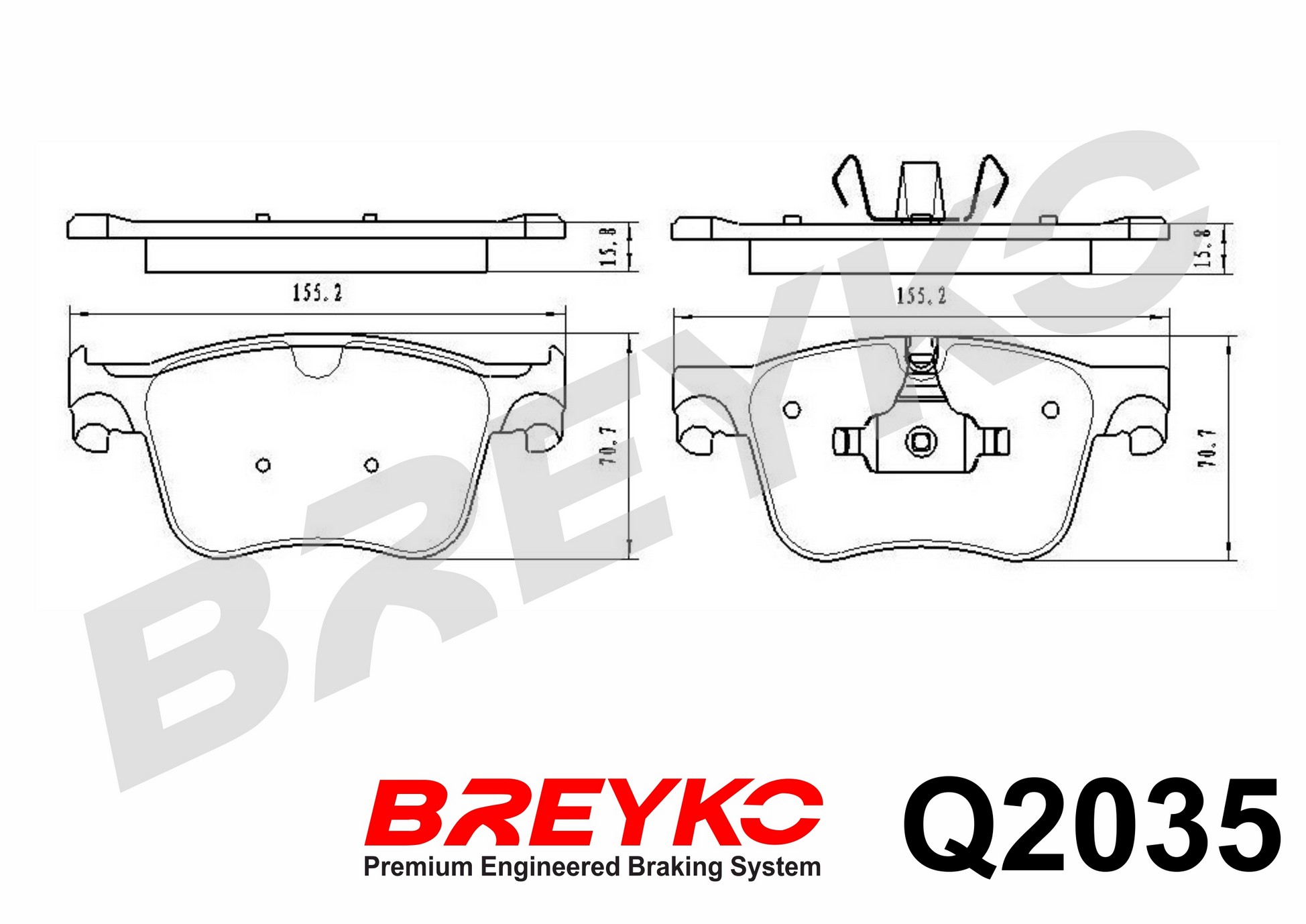 DAVID VASCO Q2035 BREYKO PREMIUM Brake Pad Set, disc brake