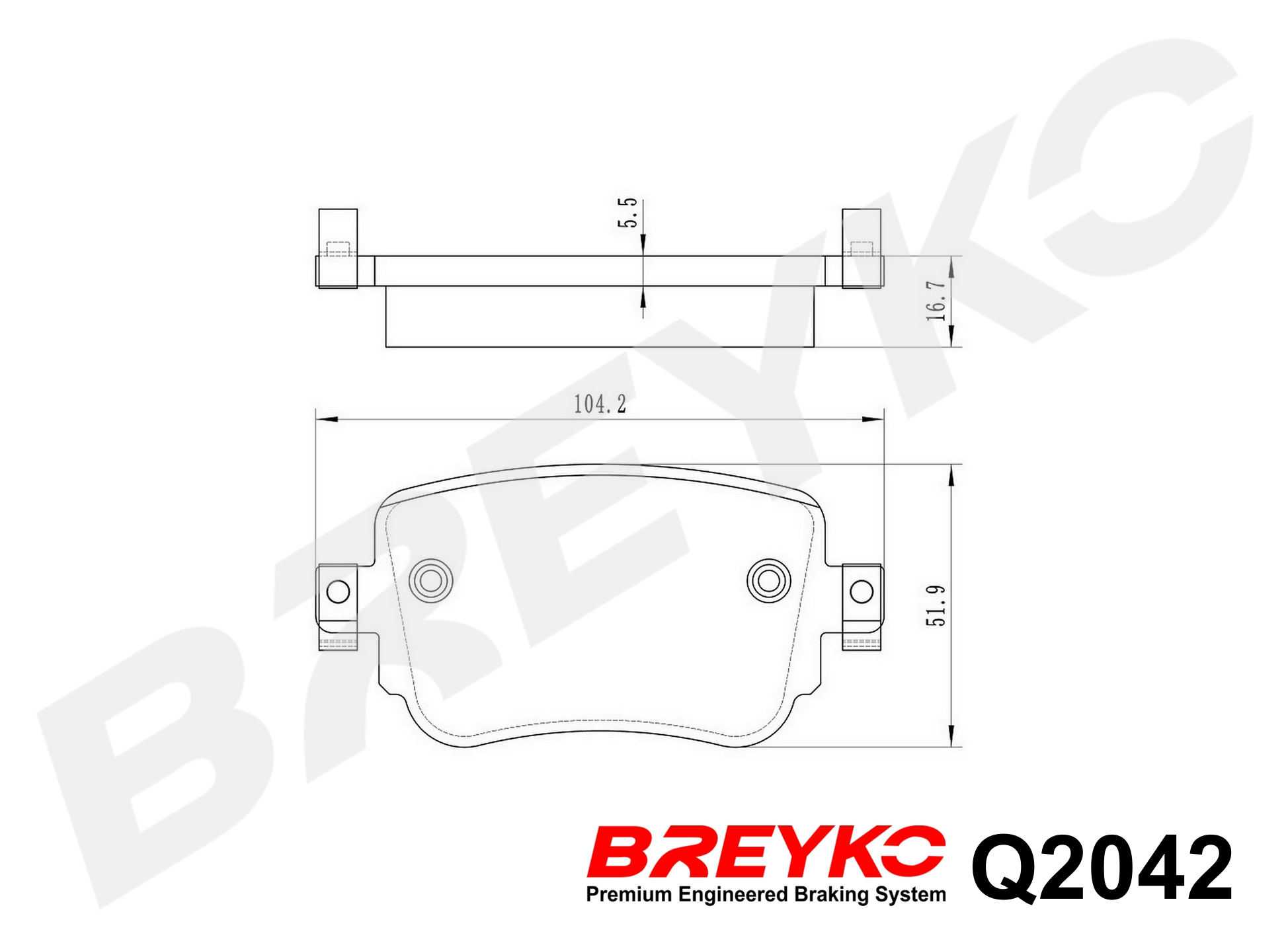 DAVID VASCO Q2042 BREYKO PREMIUM Brake Pad Set, disc brake