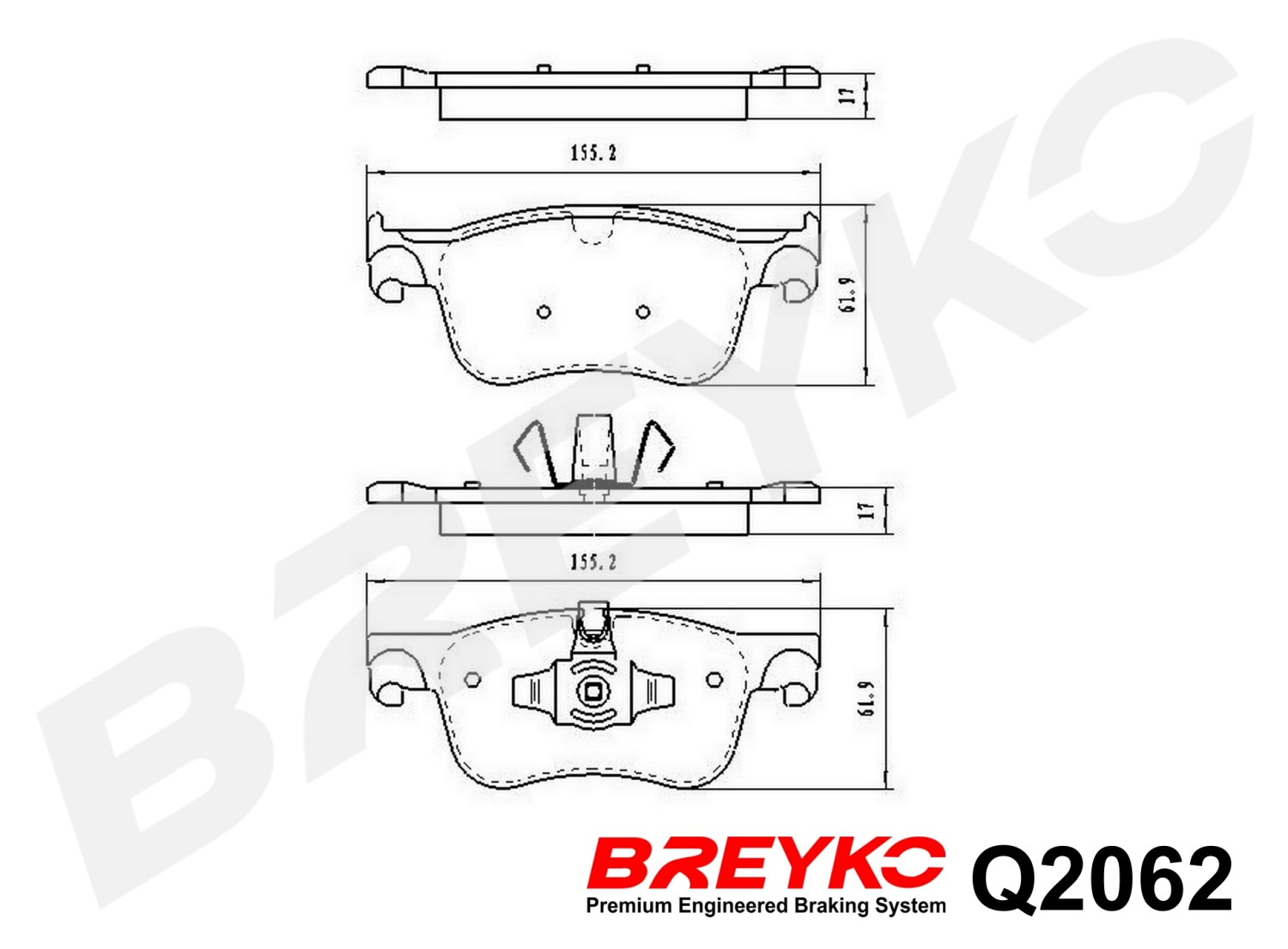 DAVID VASCO Q2062 BREYKO PREMIUM Brake Pad Set, disc brake