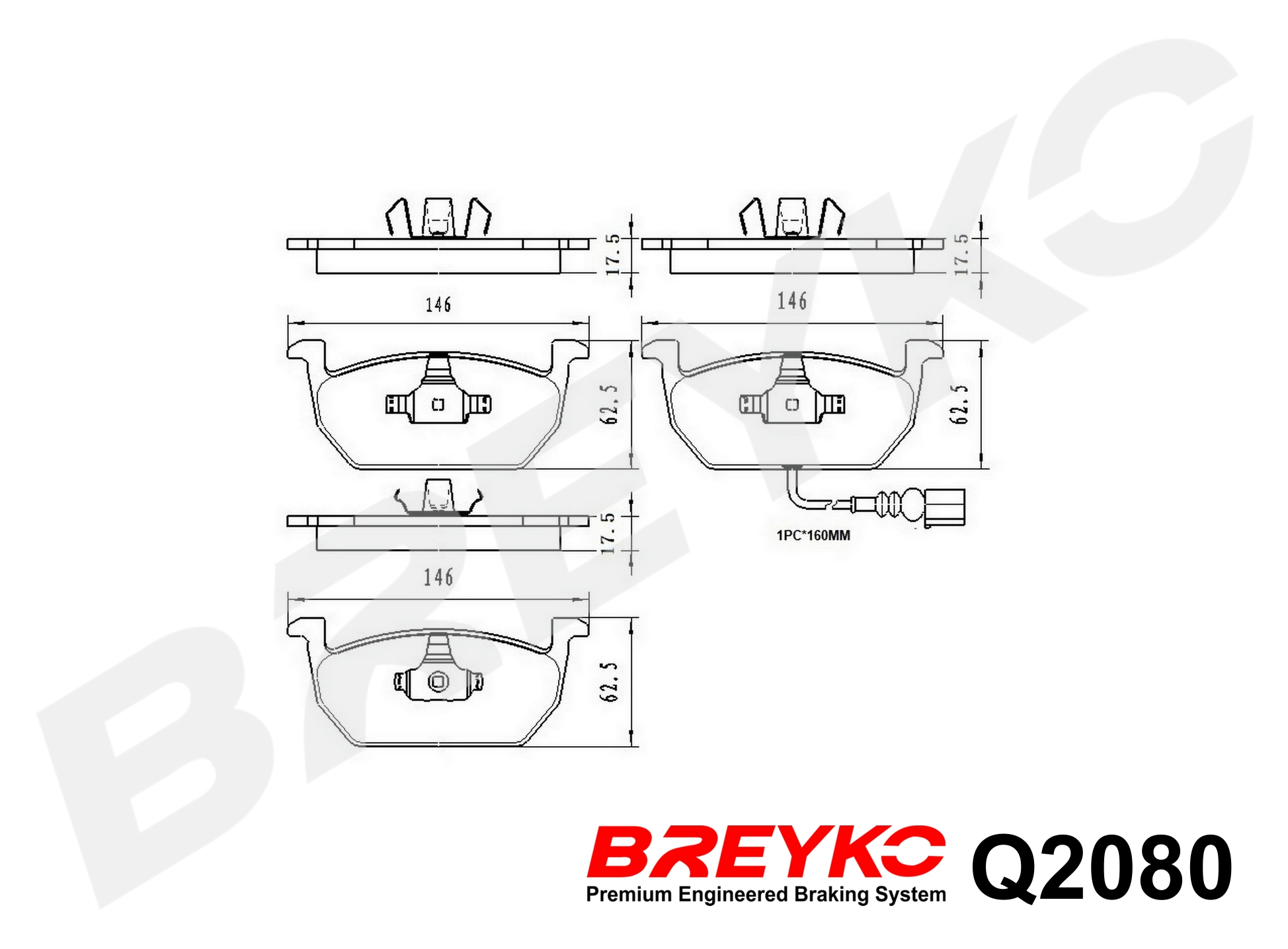 DAVID VASCO Q2080 BREYKO PREMIUM Brake Pad Set, disc brake