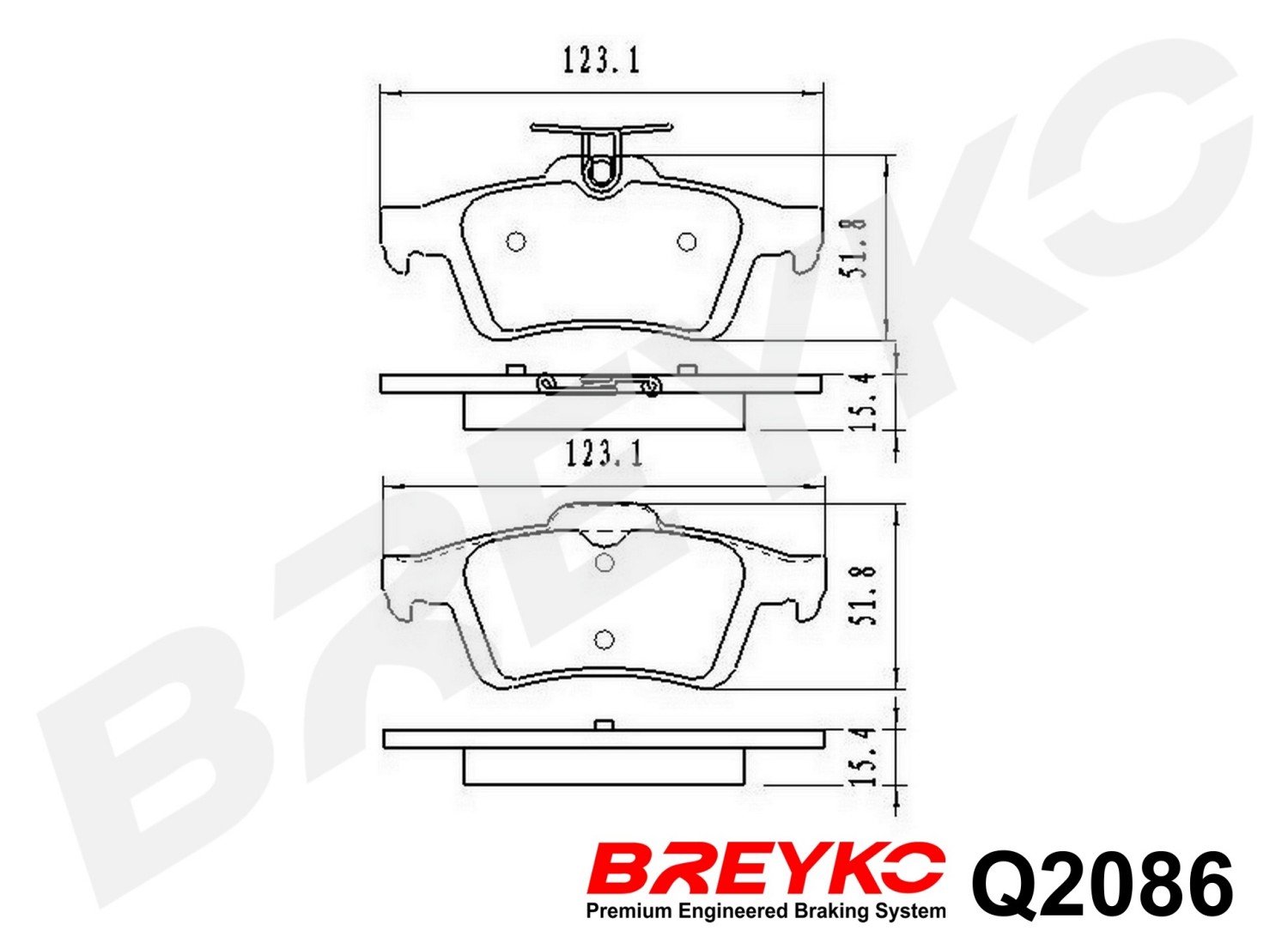 DAVID VASCO Q2086 BREYKO PREMIUM Brake Pad Set, disc brake