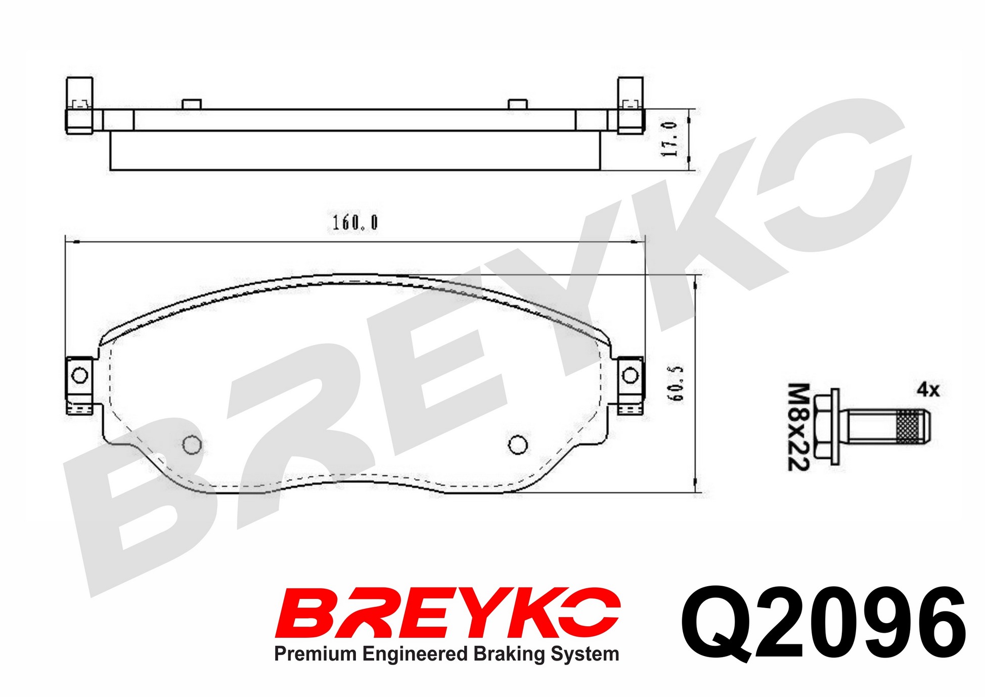 DAVID VASCO Q2096 BREYKO PREMIUM Brake Pad Set, disc brake