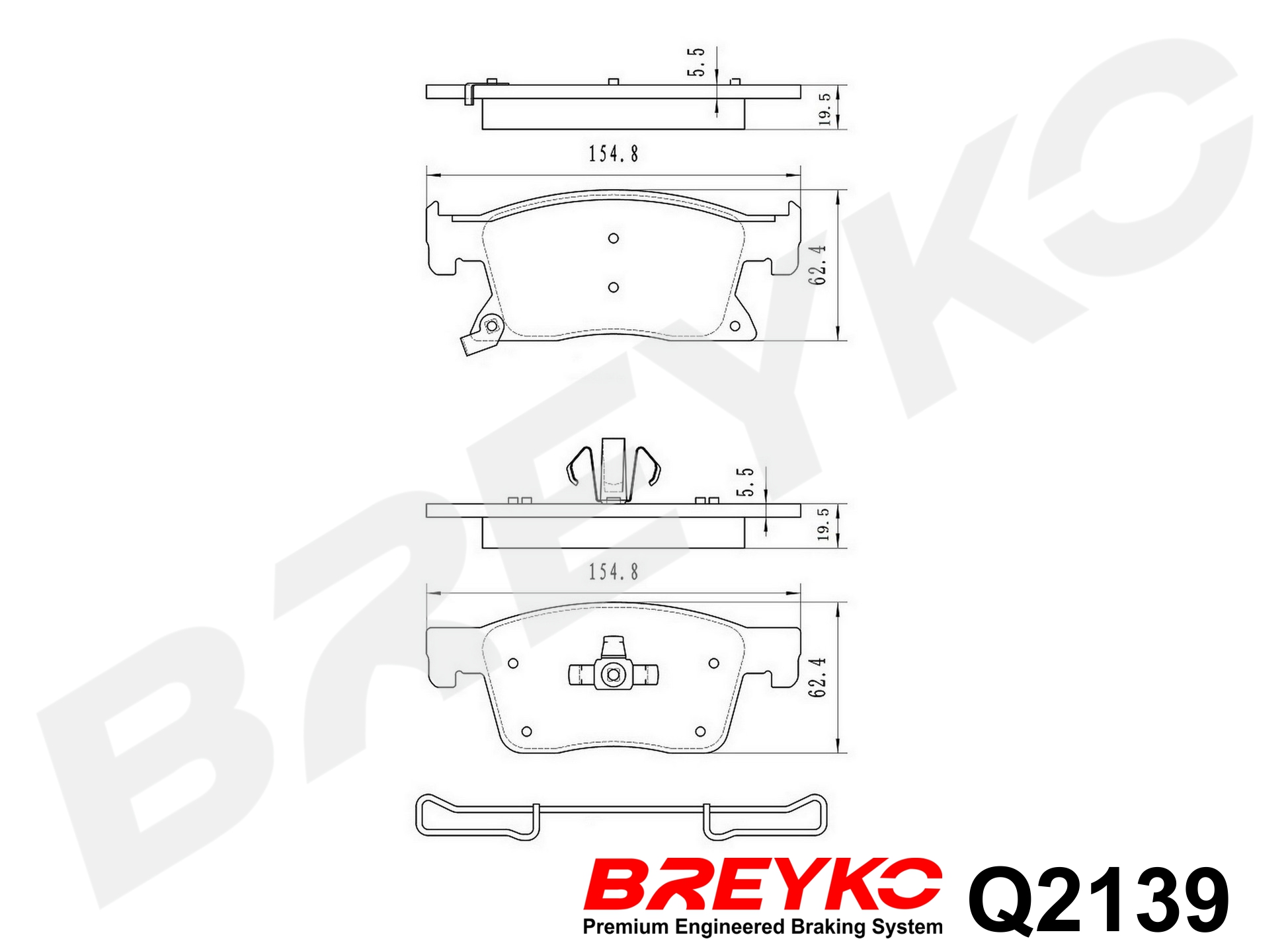 DAVID VASCO Q2139 BREYKO PREMIUM Brake Pad Set, disc brake