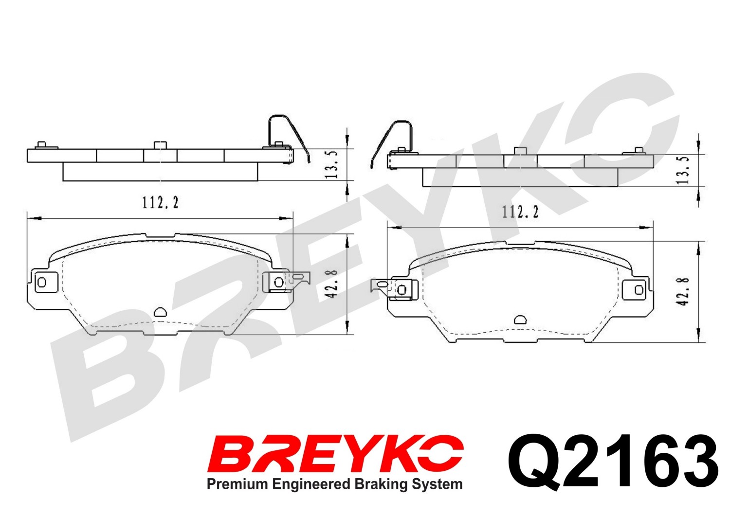 DAVID VASCO Q2163 BREYKO PREMIUM Brake Pad Set, disc brake