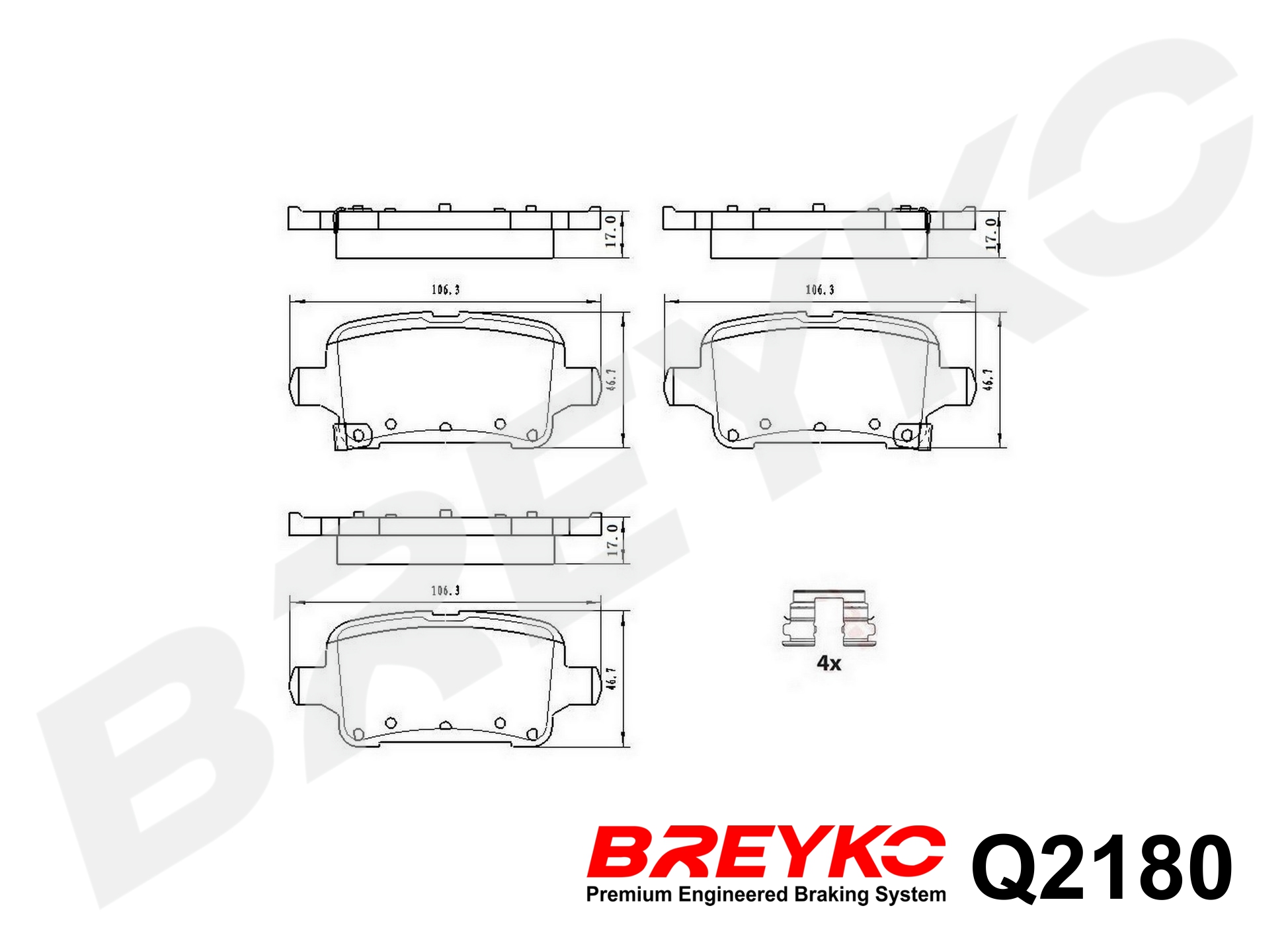 DAVID VASCO Q2180 BREYKO PREMIUM Brake Pad Set, disc brake