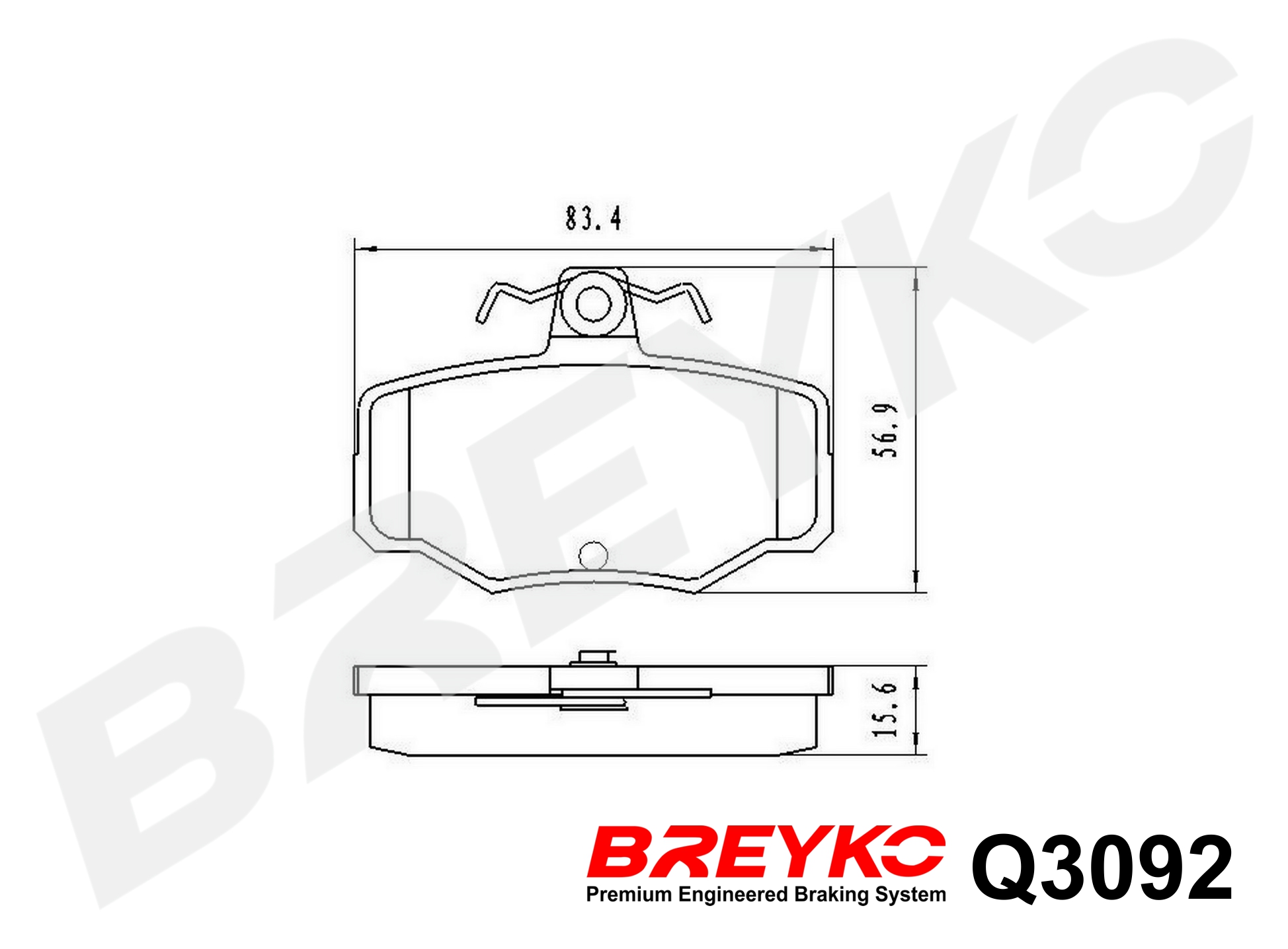 DAVID VASCO Q3092 BREYKO PREMIUM Brake Pad Set, disc brake