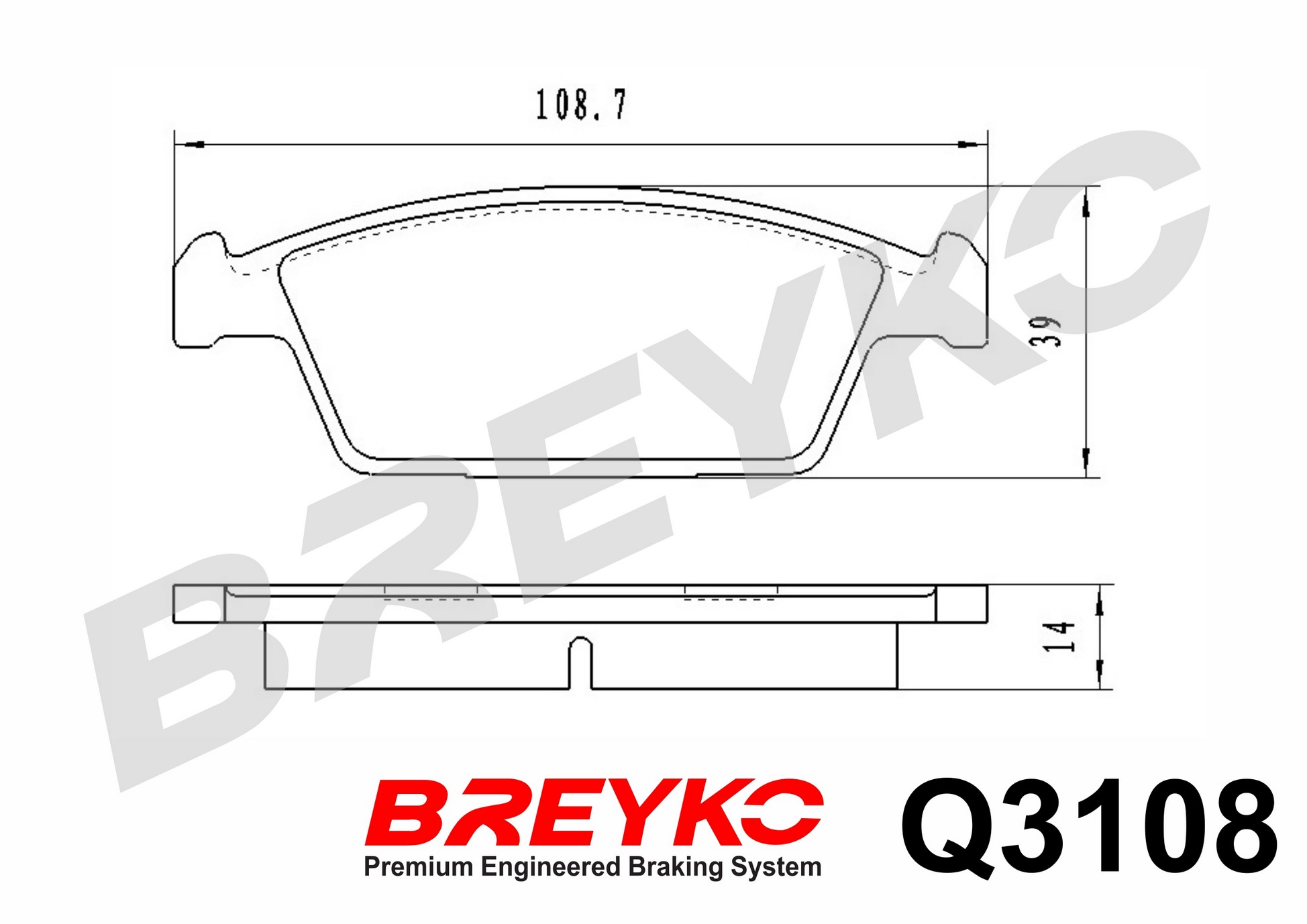 DAVID VASCO Q3108 BREYKO PREMIUM Brake Pad Set, disc brake