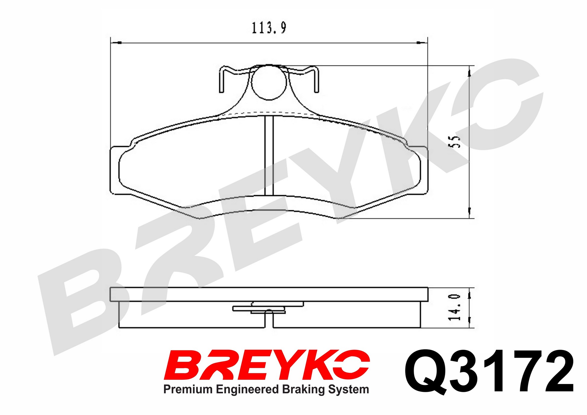 DAVID VASCO Q3172 BREYKO PREMIUM Brake Pad Set, disc brake