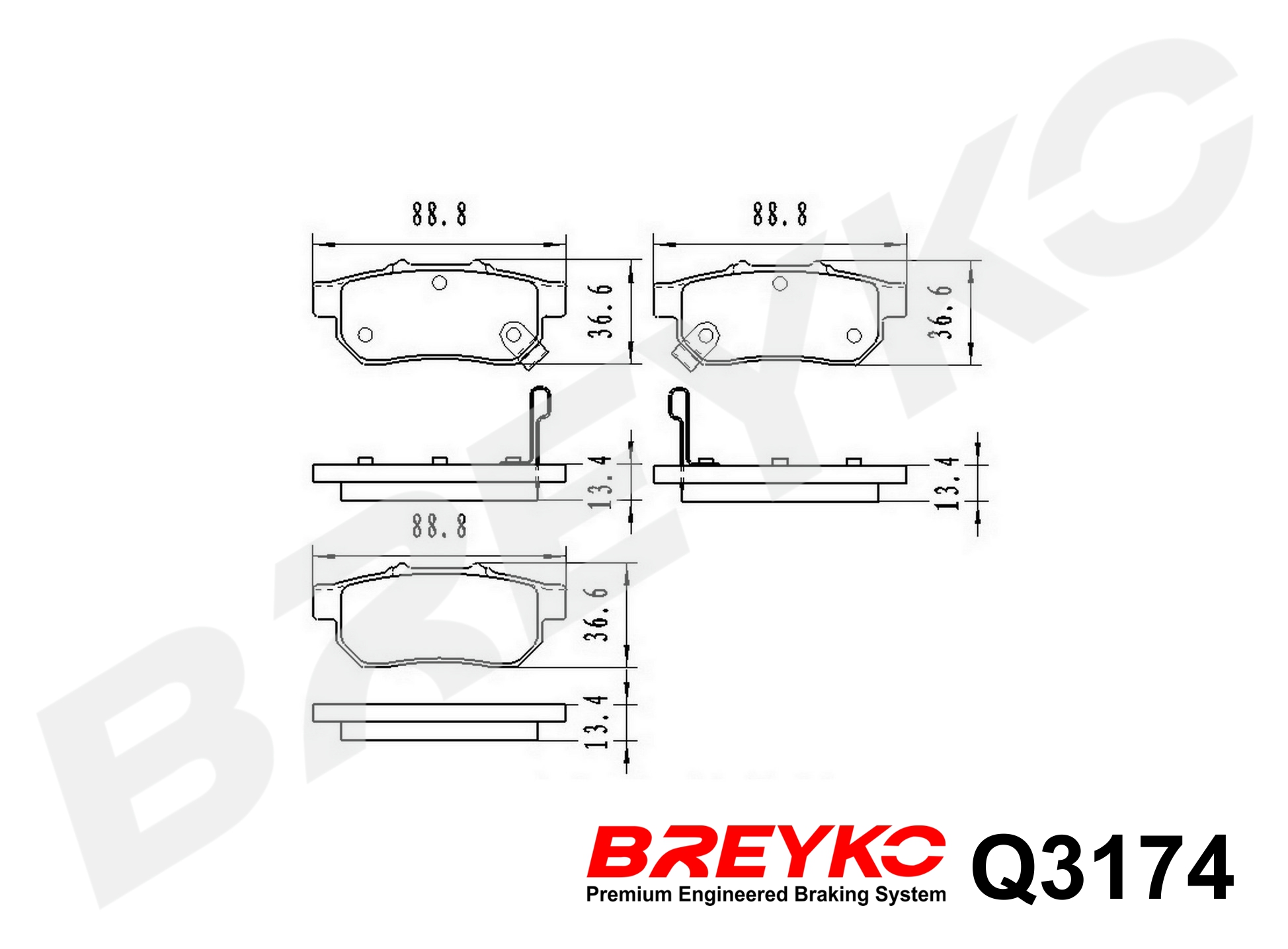 DAVID VASCO Q3174 BREYKO PREMIUM Brake Pad Set, disc brake