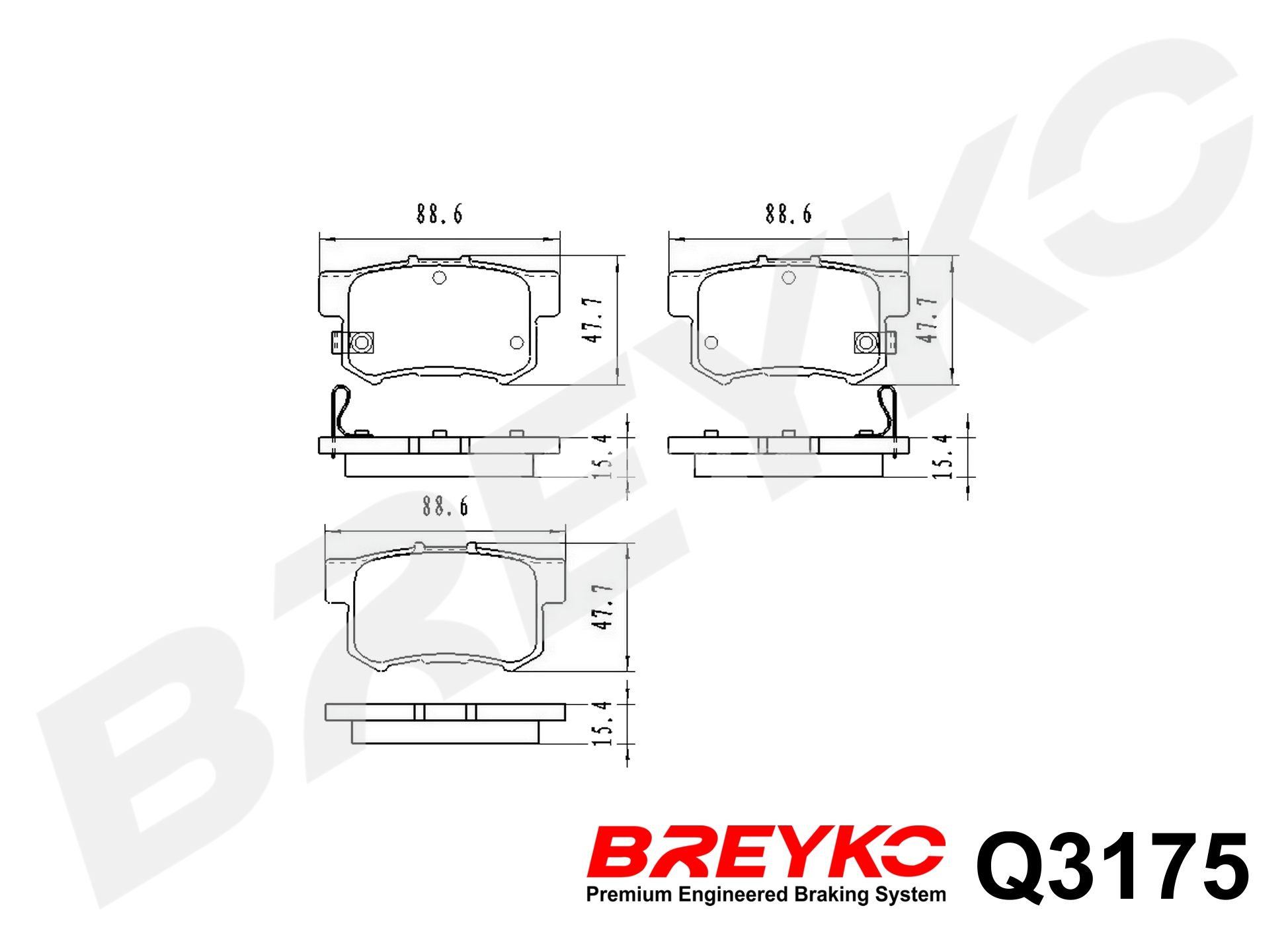 DAVID VASCO Q3175 BREYKO PREMIUM Brake Pad Set, disc brake