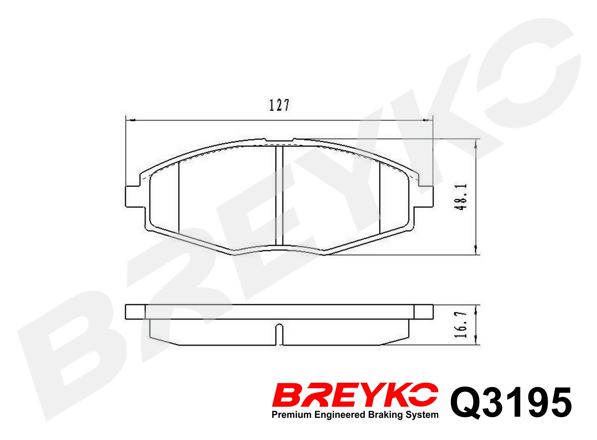 DAVID VASCO Q3195 BREYKO PREMIUM Brake Pad Set, disc brake