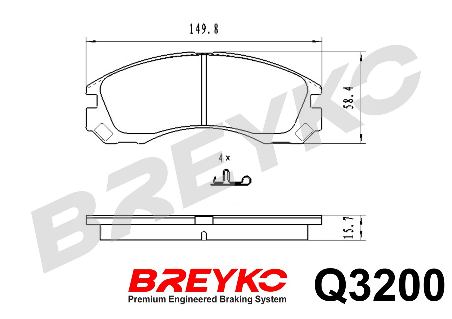 DAVID VASCO Q3200 BREYKO PREMIUM Brake Pad Set, disc brake