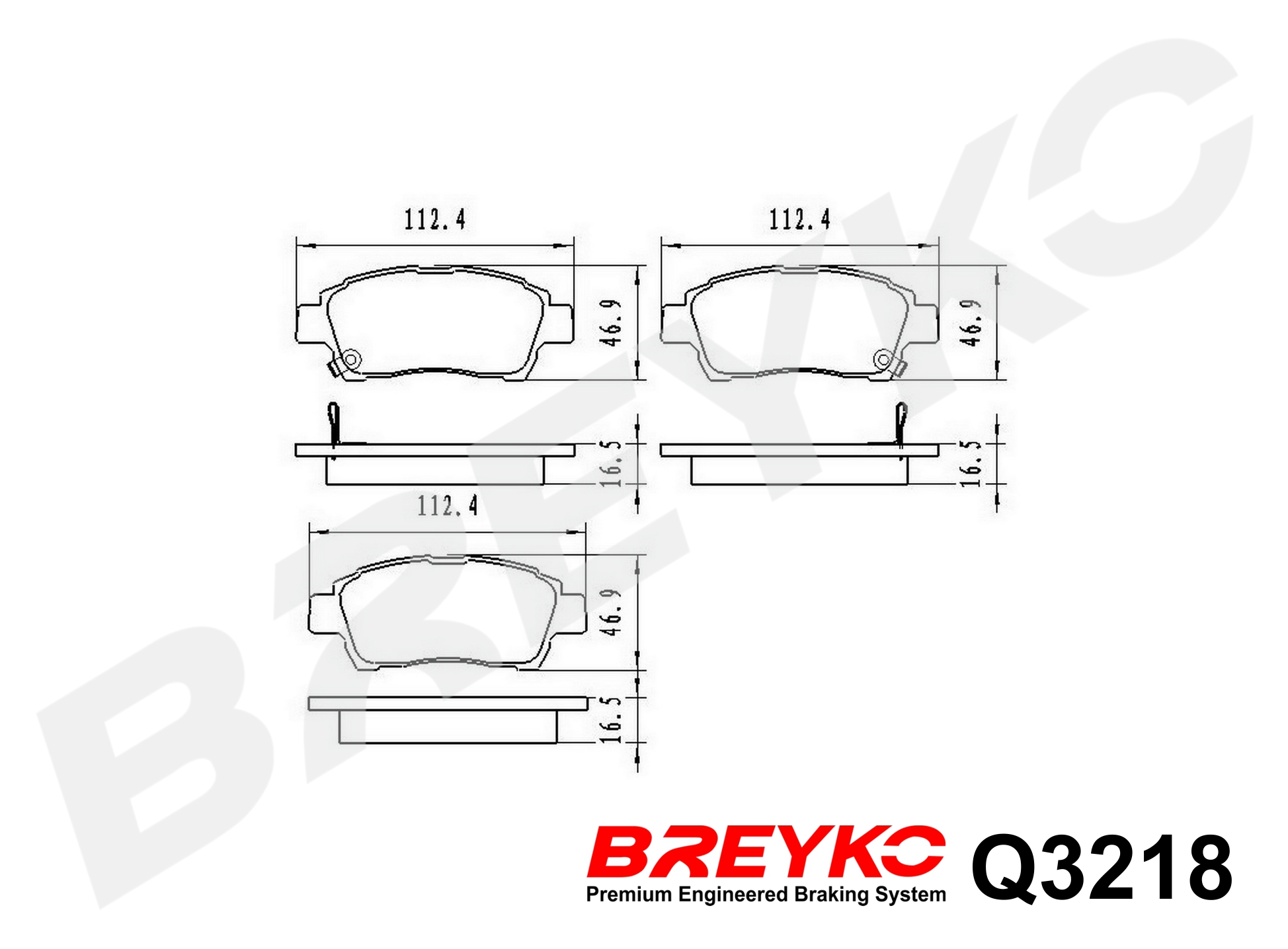 DAVID VASCO Q3218 BREYKO PREMIUM Brake Pad Set, disc brake