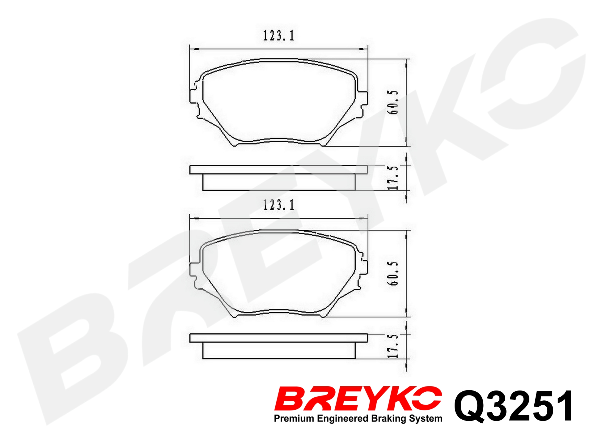 DAVID VASCO Q3251 BREYKO PREMIUM Brake Pad Set, disc brake
