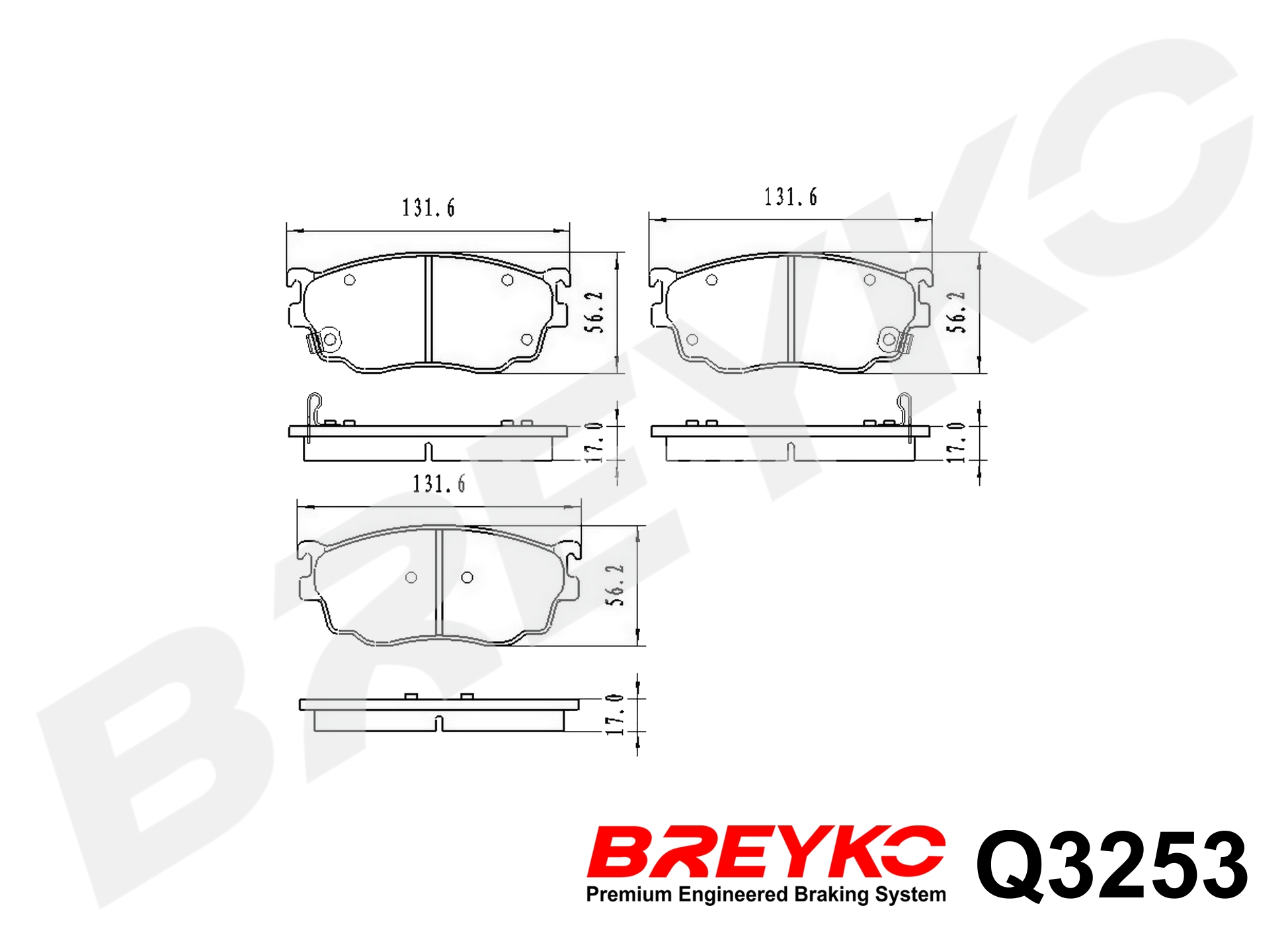 DAVID VASCO Q3253 BREYKO PREMIUM Brake Pad Set, disc brake