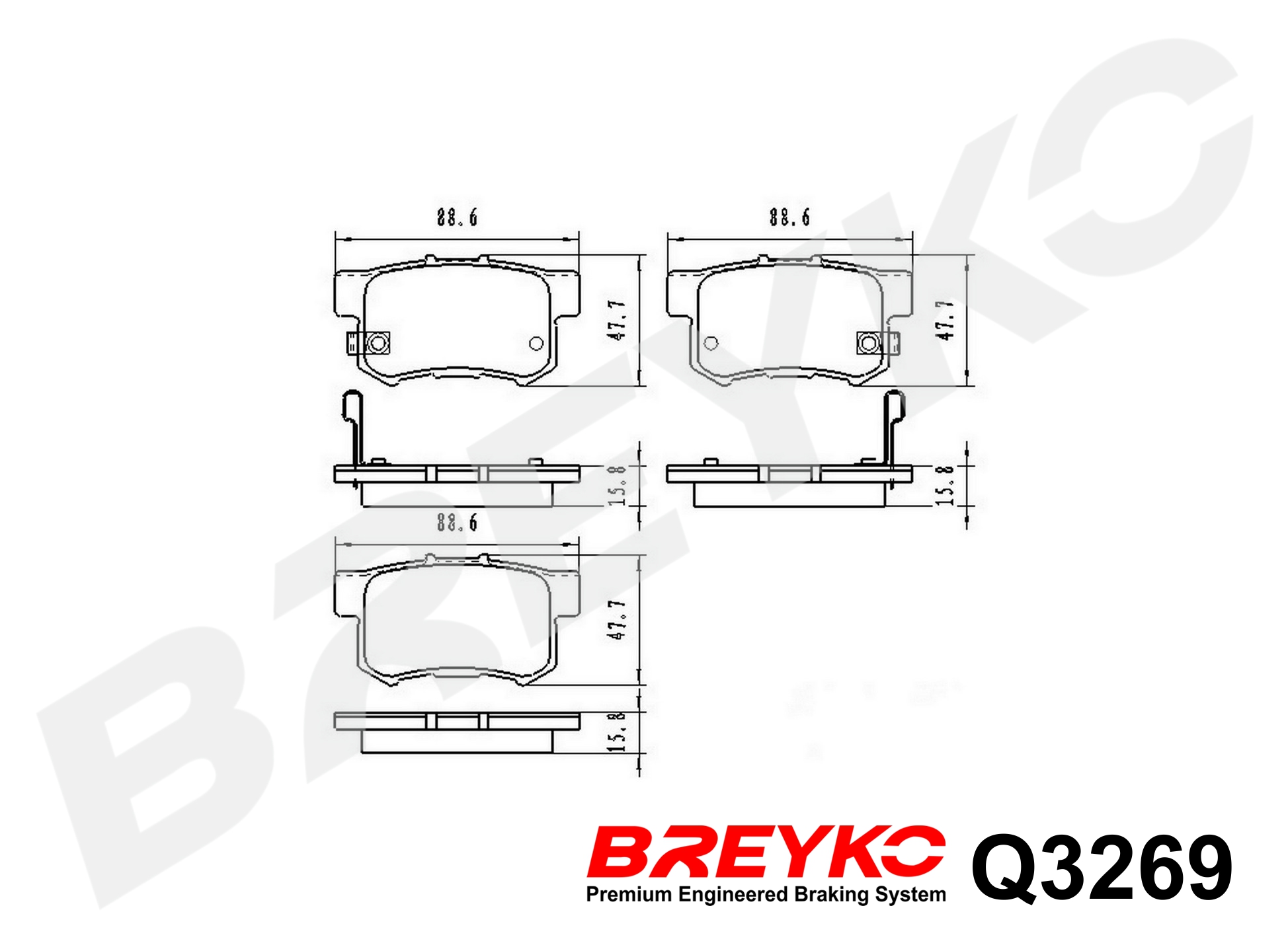 DAVID VASCO Q3269 BREYKO PREMIUM Brake Pad Set, disc brake