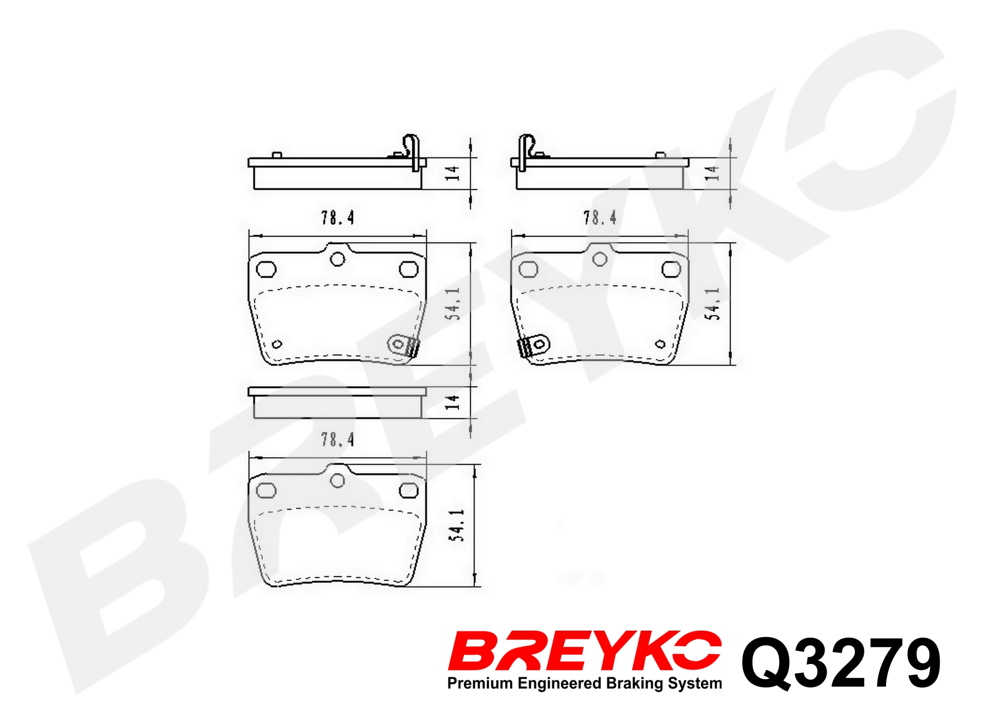 DAVID VASCO Q3279 BREYKO PREMIUM Brake Pad Set, disc brake