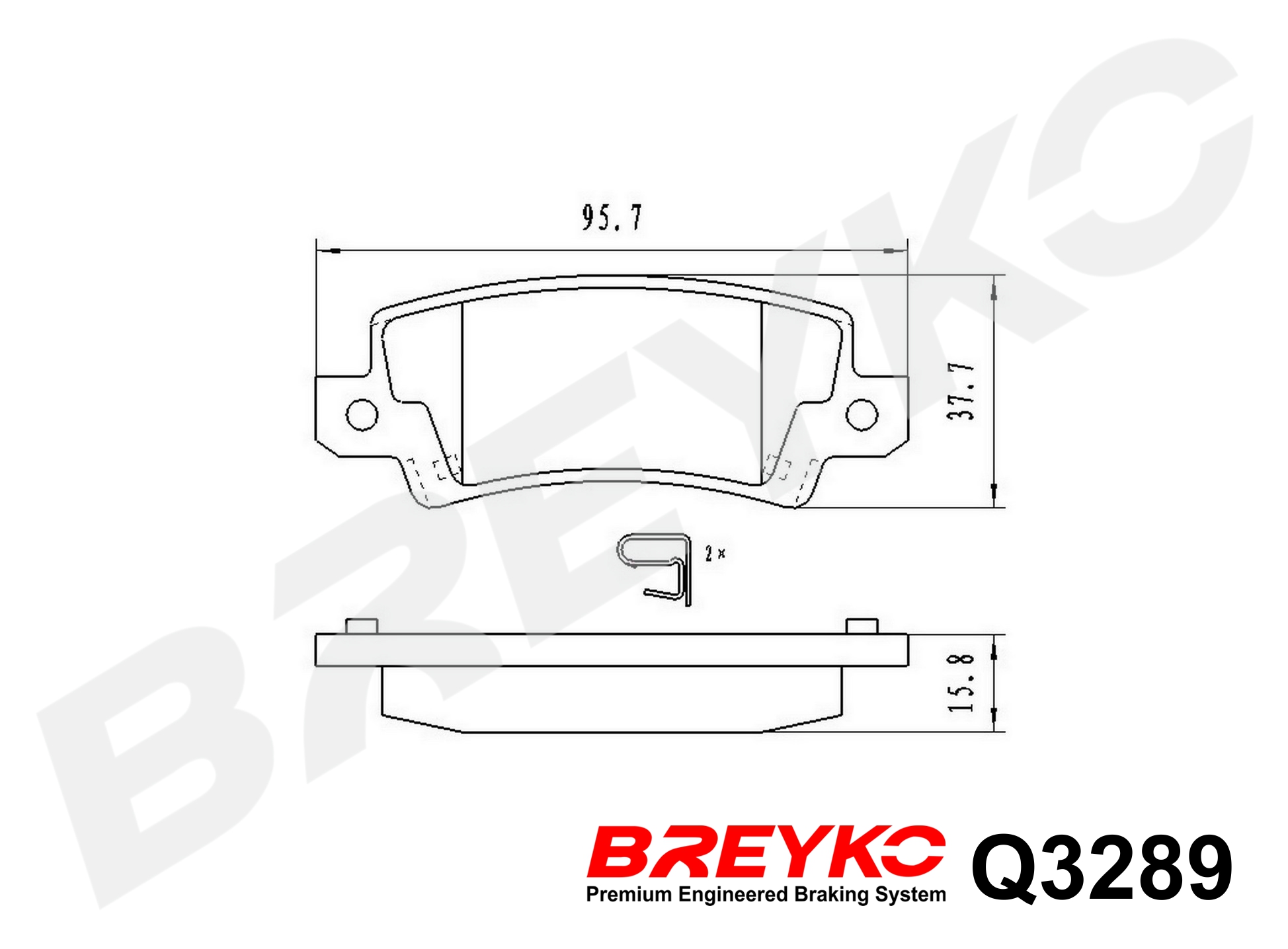 DAVID VASCO Q3289 BREYKO PREMIUM Brake Pad Set, disc brake