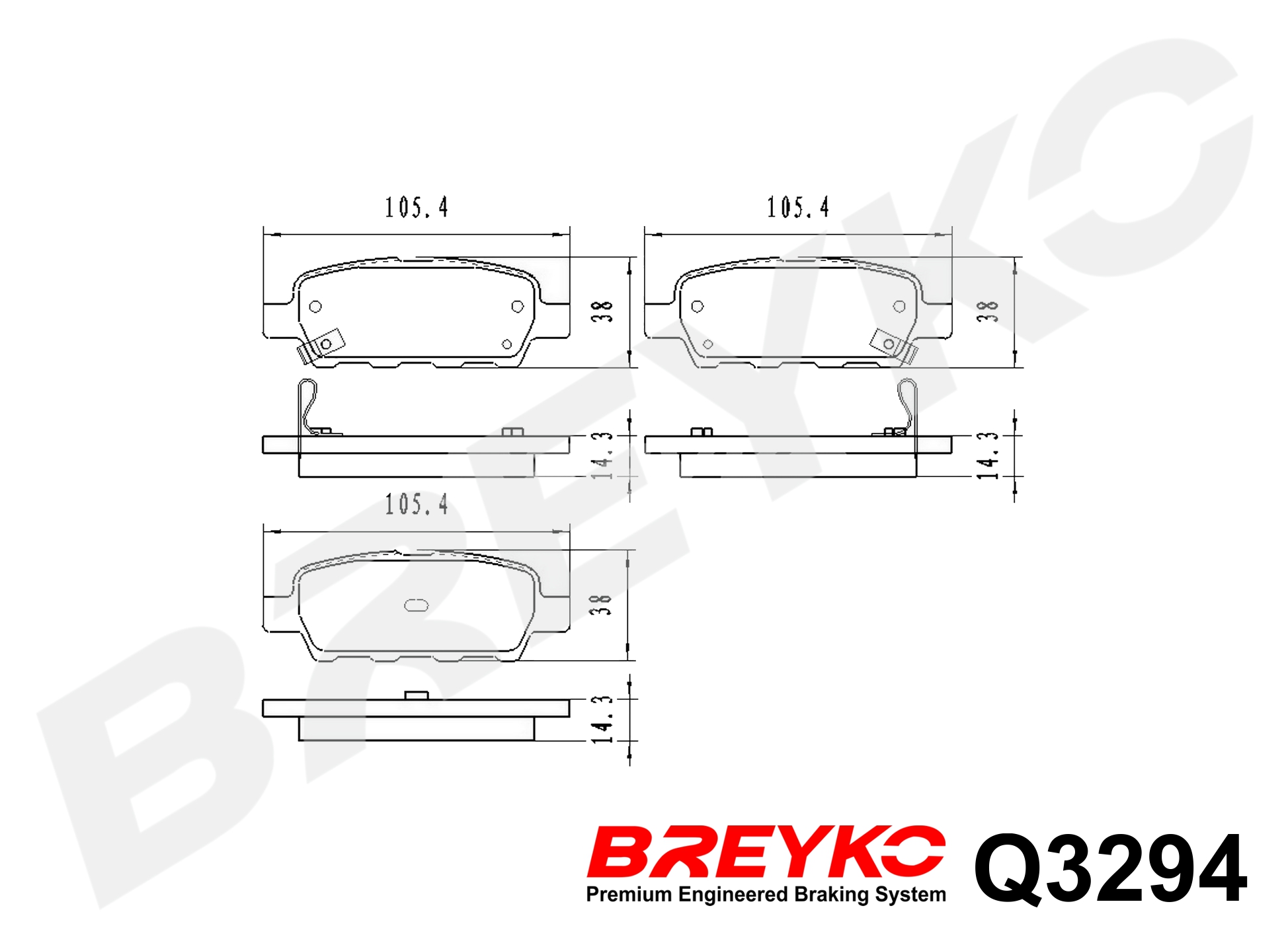 DAVID VASCO Q3294 BREYKO PREMIUM Brake Pad Set, disc brake