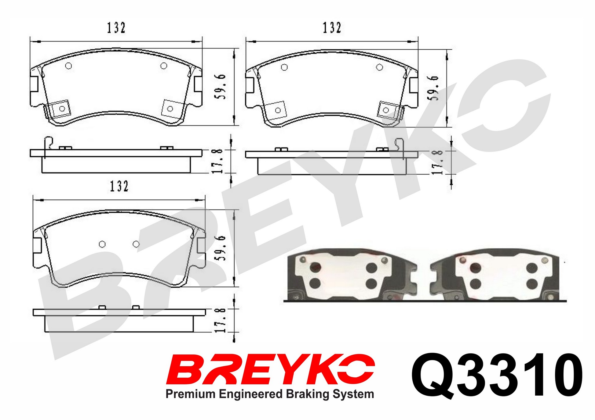 DAVID VASCO Q3310 BREYKO PREMIUM Brake Pad Set, disc brake