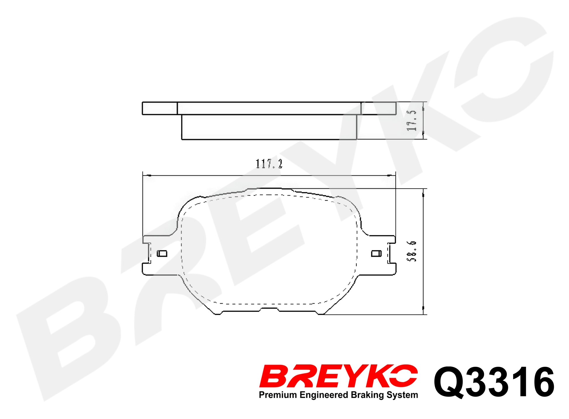 DAVID VASCO Q3316 BREYKO PREMIUM Brake Pad Set, disc brake