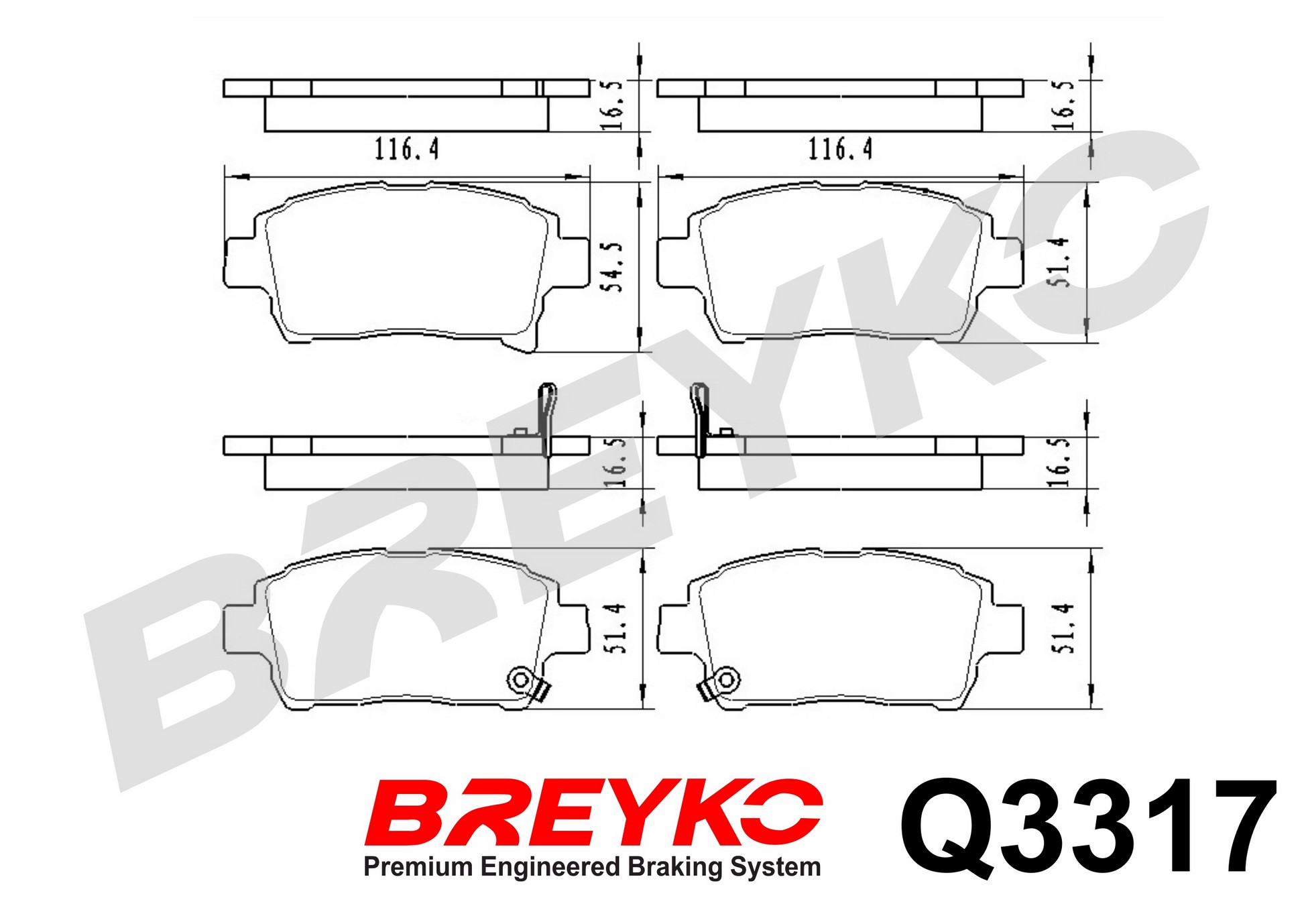 DAVID VASCO Q3317 BREYKO PREMIUM Brake Pad Set, disc brake